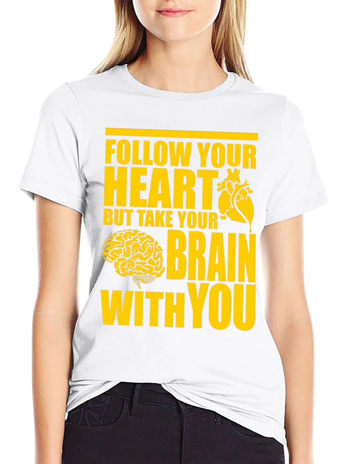 Black Follow Your Heart T-Shirt view 9