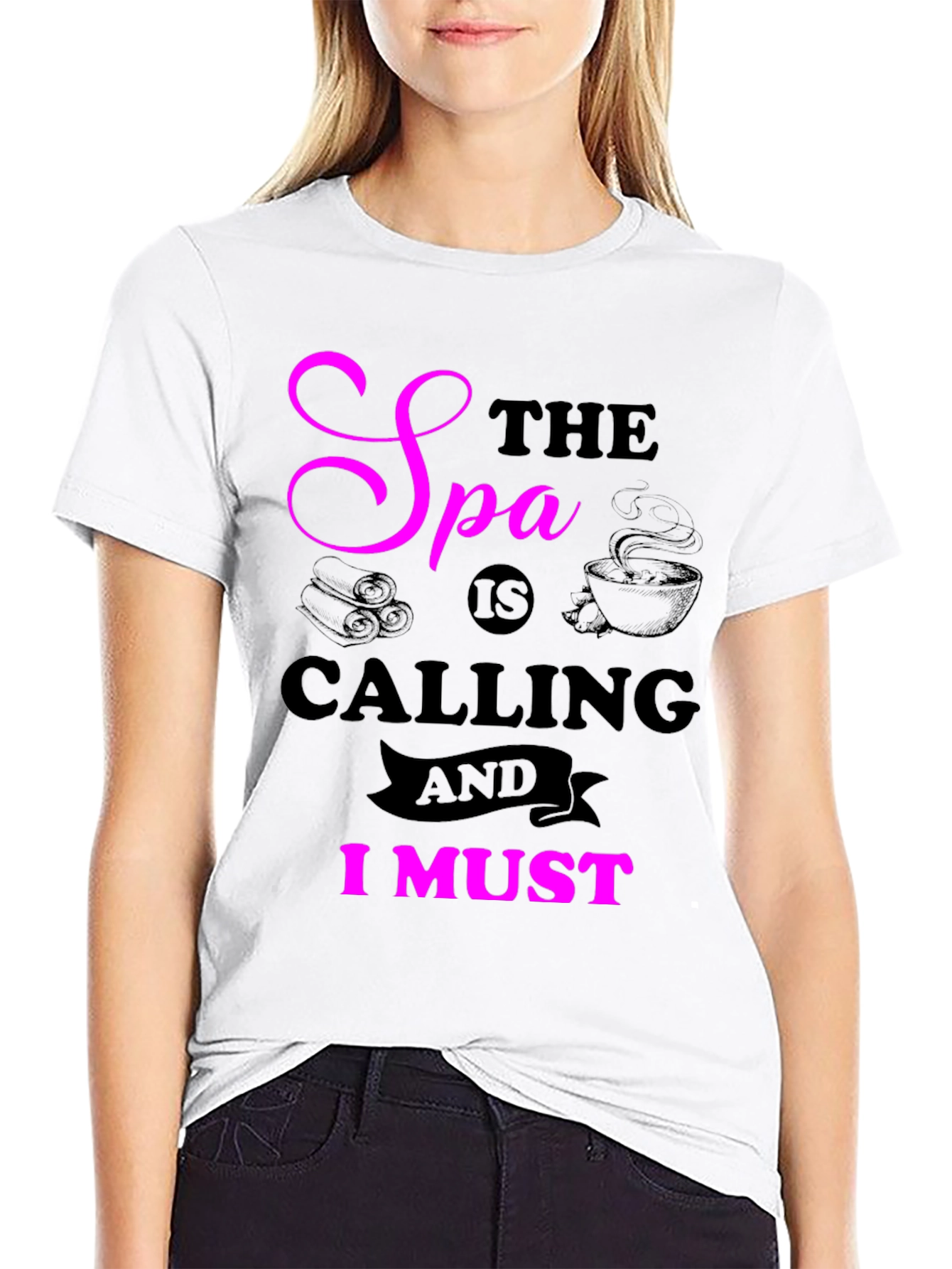 Black Spa Calling T-Shirt view 9