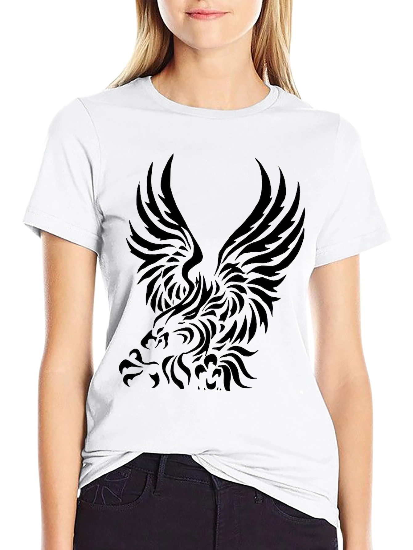 Black Black Eagle Graphic Tee view 9