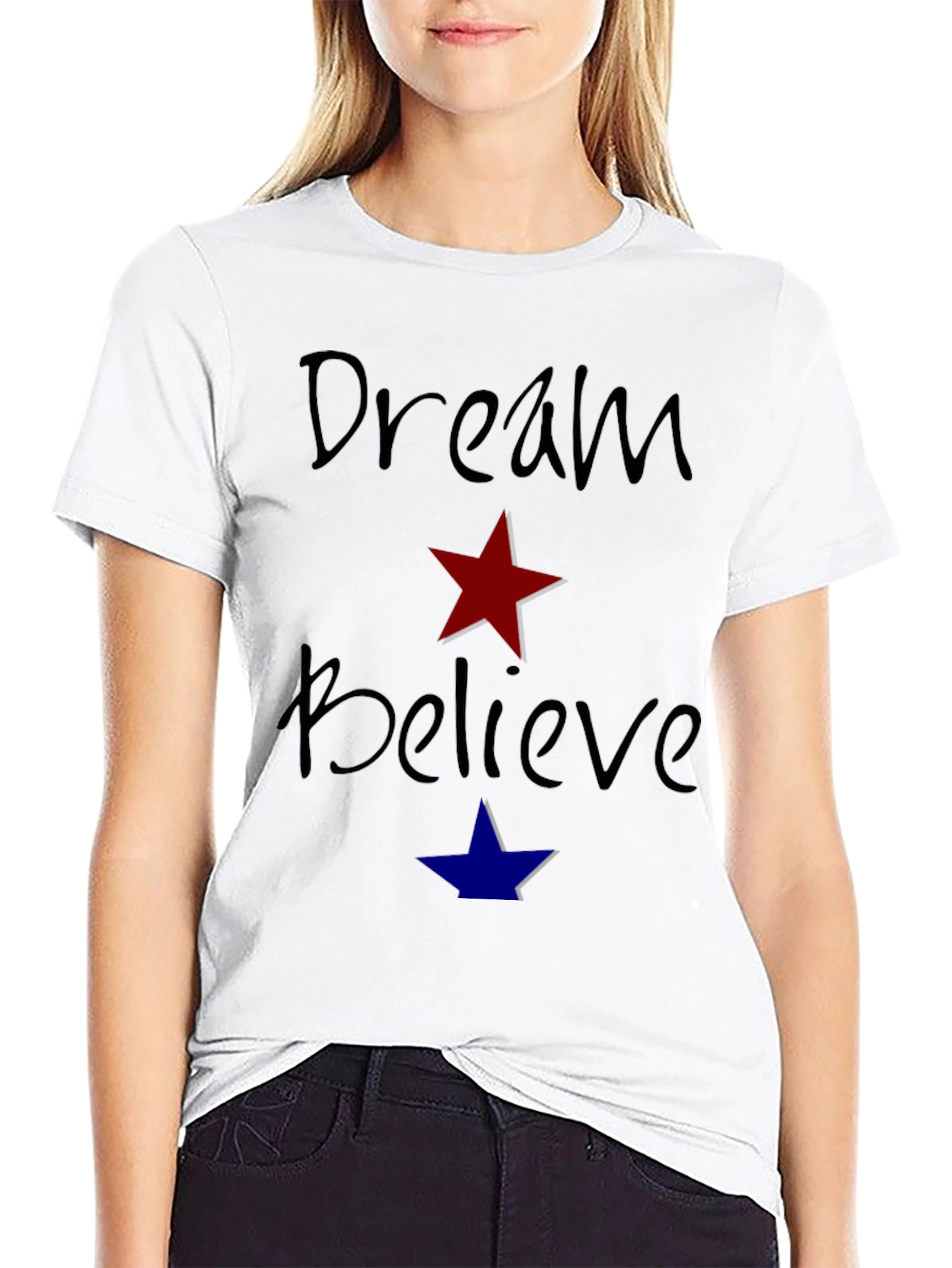 Black Dream Believe Graphic T-Shirt view 9