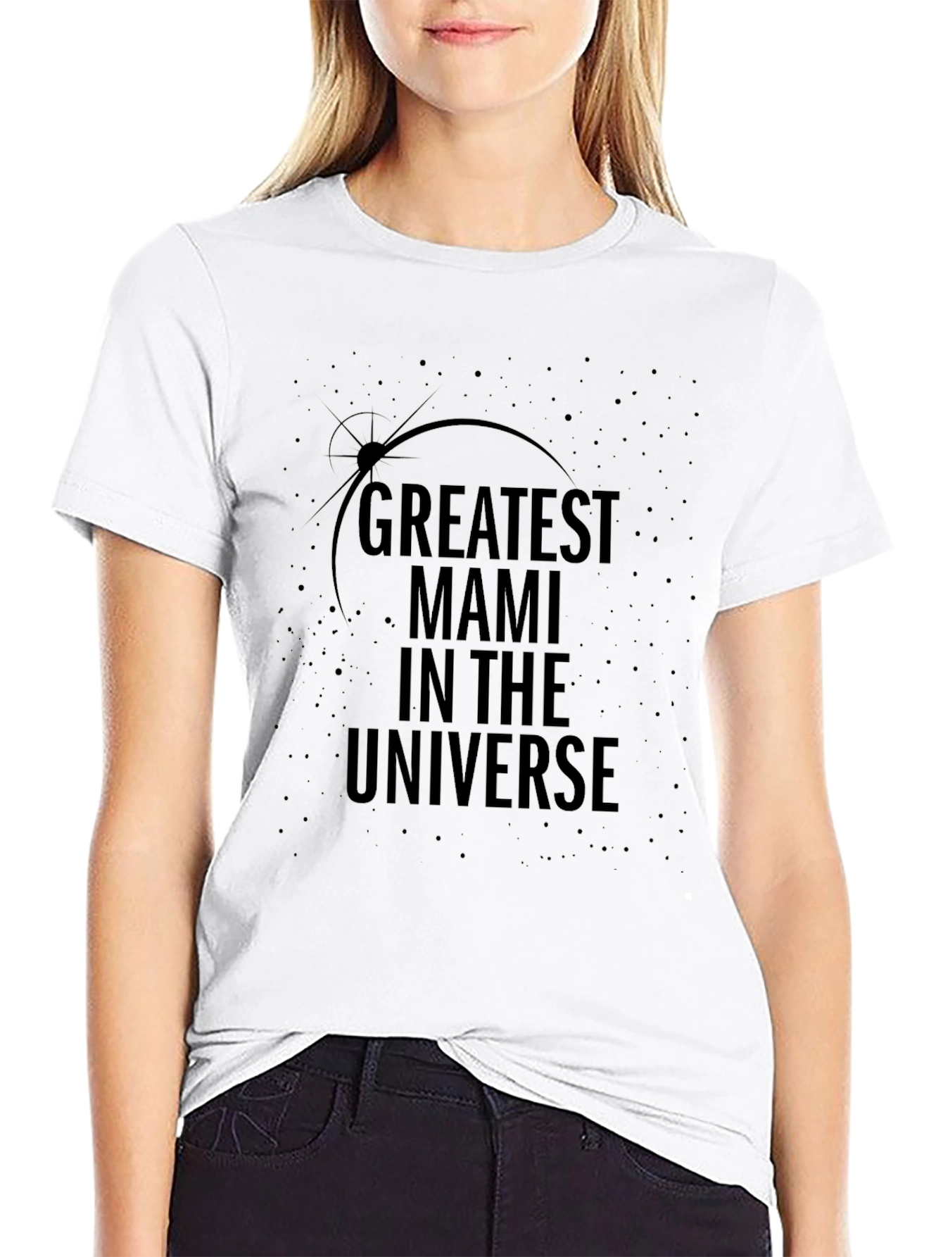 Black Greatest Mami in the Universe T-Shirt view 9