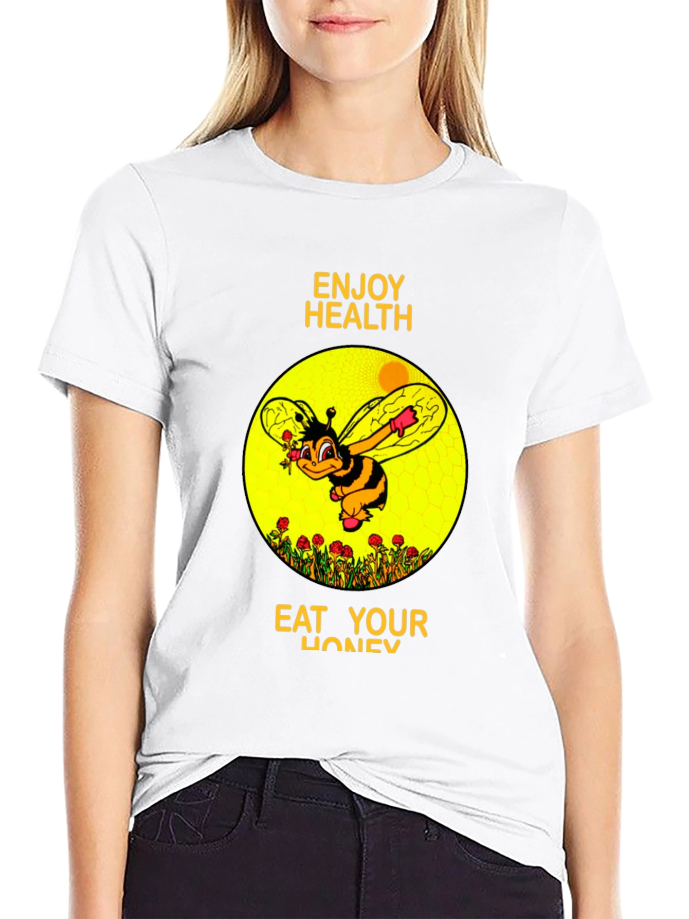 Black Enjoy Health Bee T-Shirt view 9