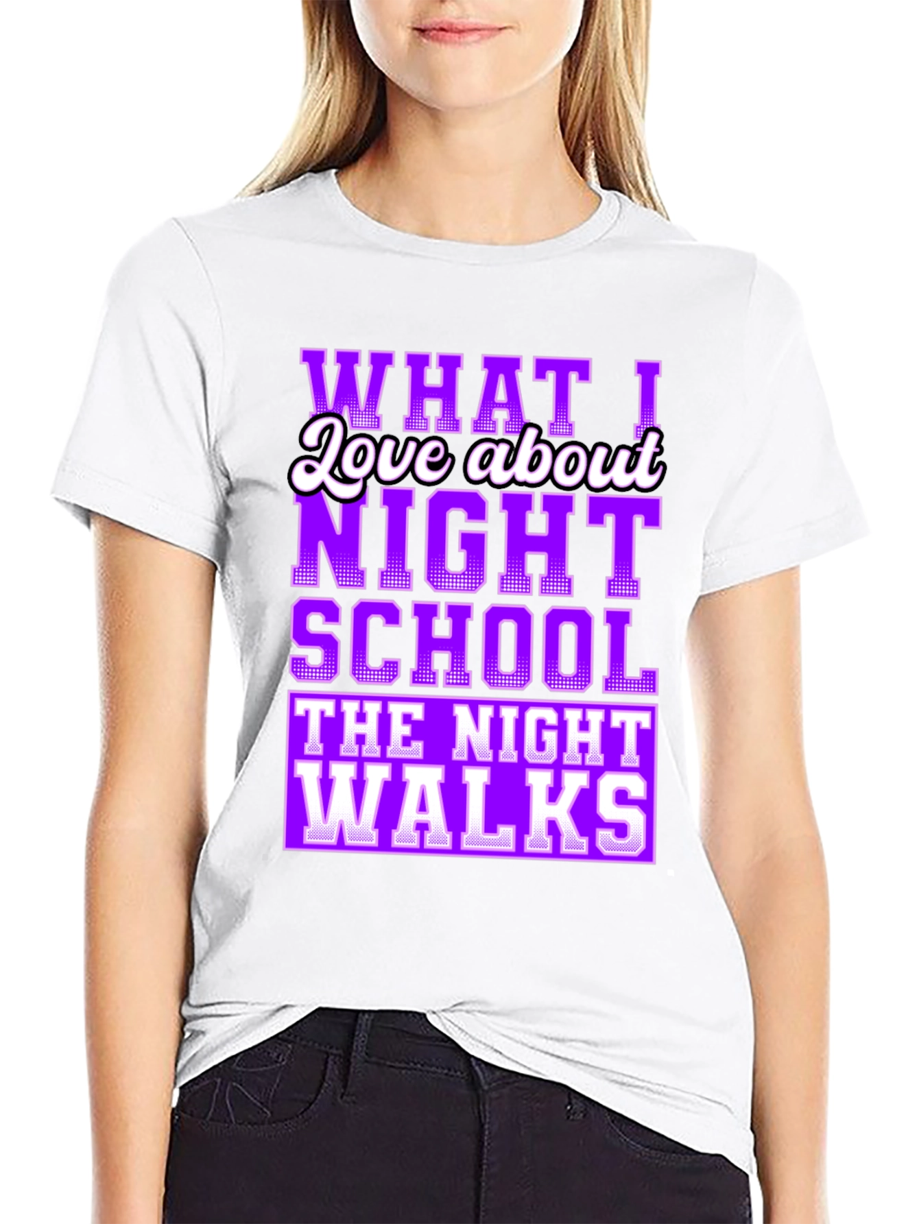 Black Night School Graphic T-Shirt - Humorous Tee view 9