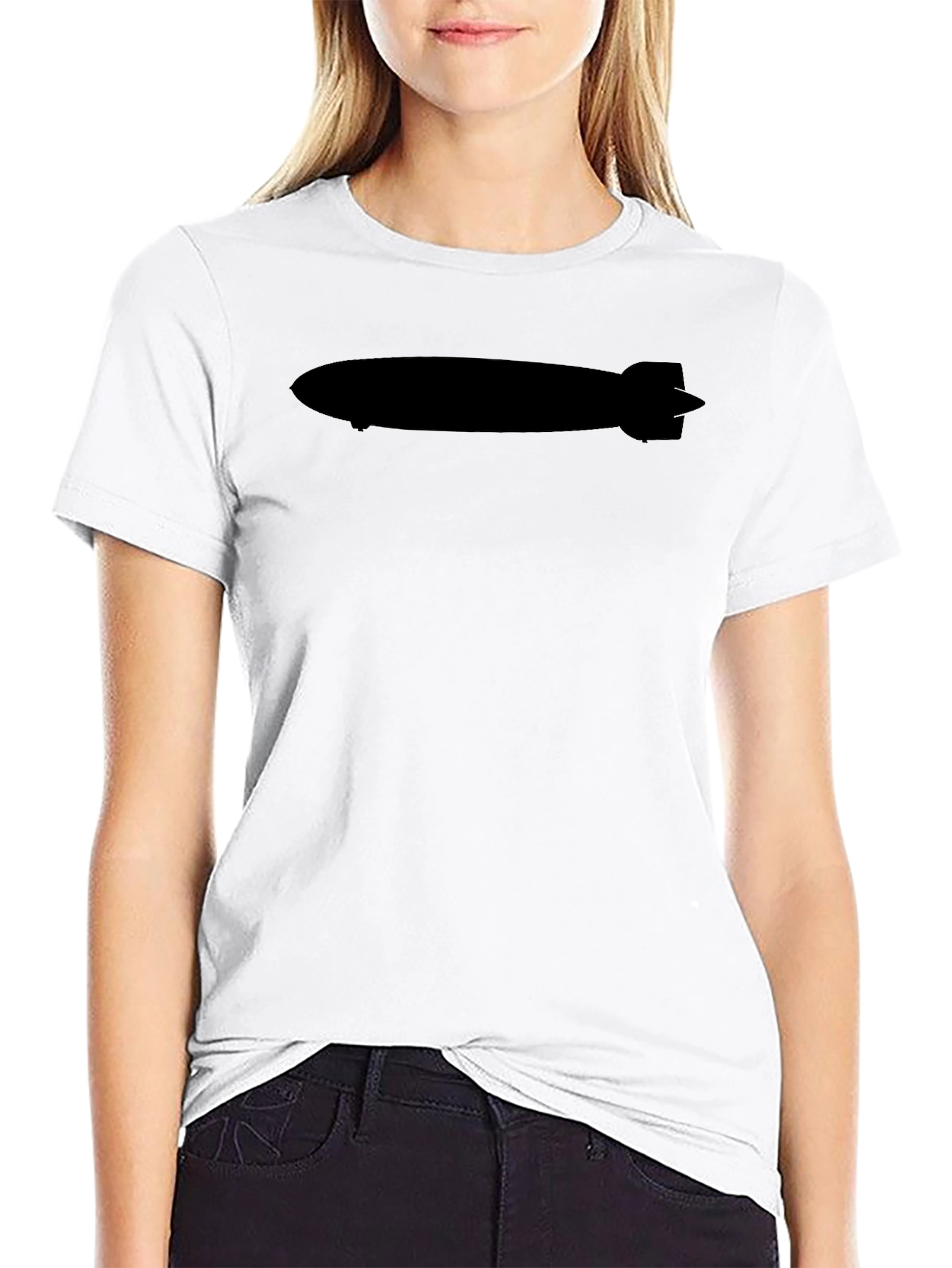 Black Black Zeppelin Silhouette T-Shirt view 9