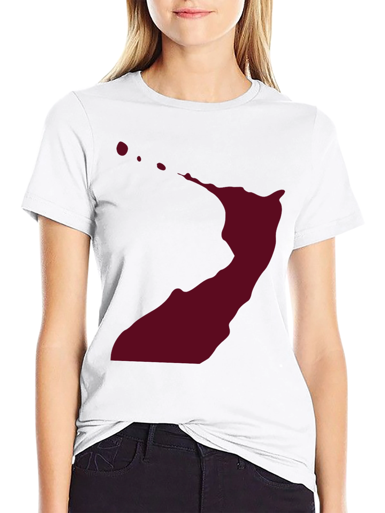 Black Abstract Splatter Graphic Black T-Shirt view 9