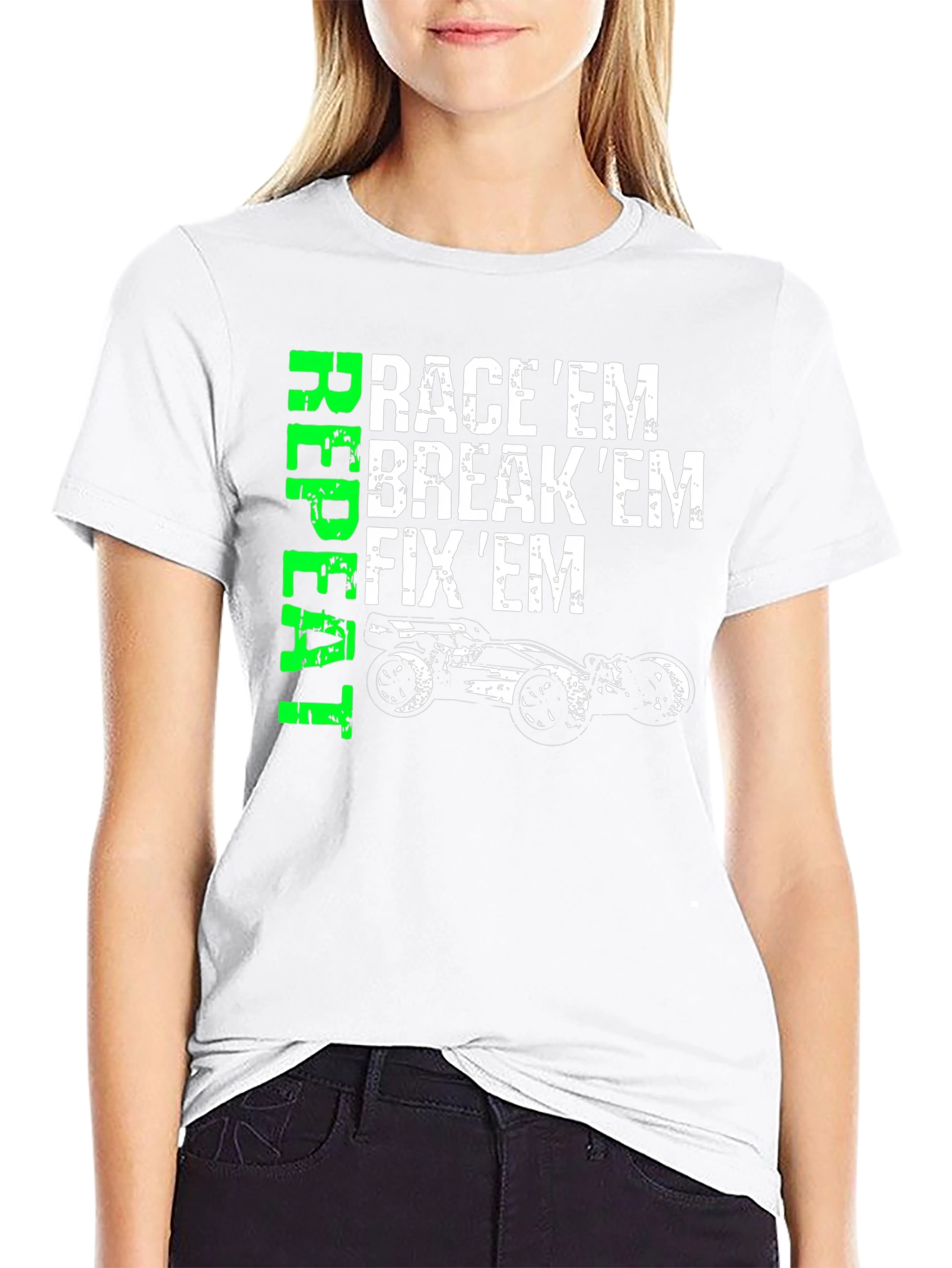 Black Race 'Em, Break 'Em, Fix 'Em T-Shirt view 9