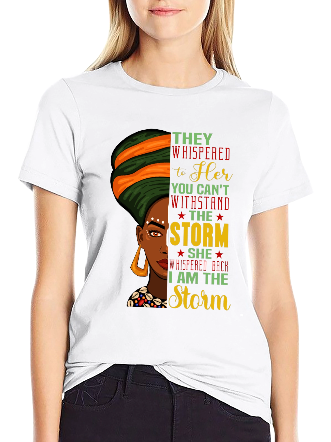 Black Empowered Black Woman T-Shirt - I Am The Storm Graphic Tee view 9