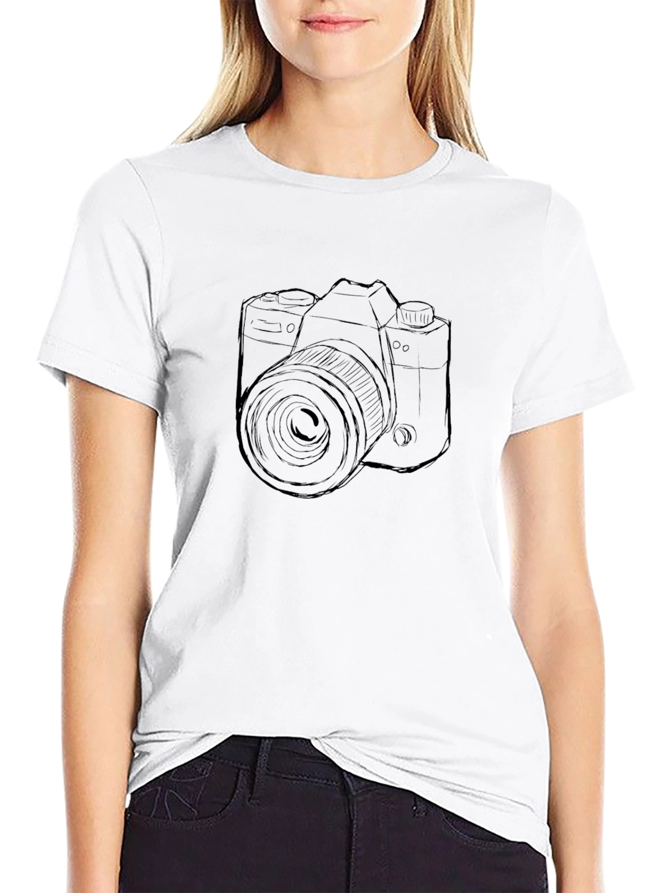 Black Camera Graphic Tee - Photographer's Must-Have view 9