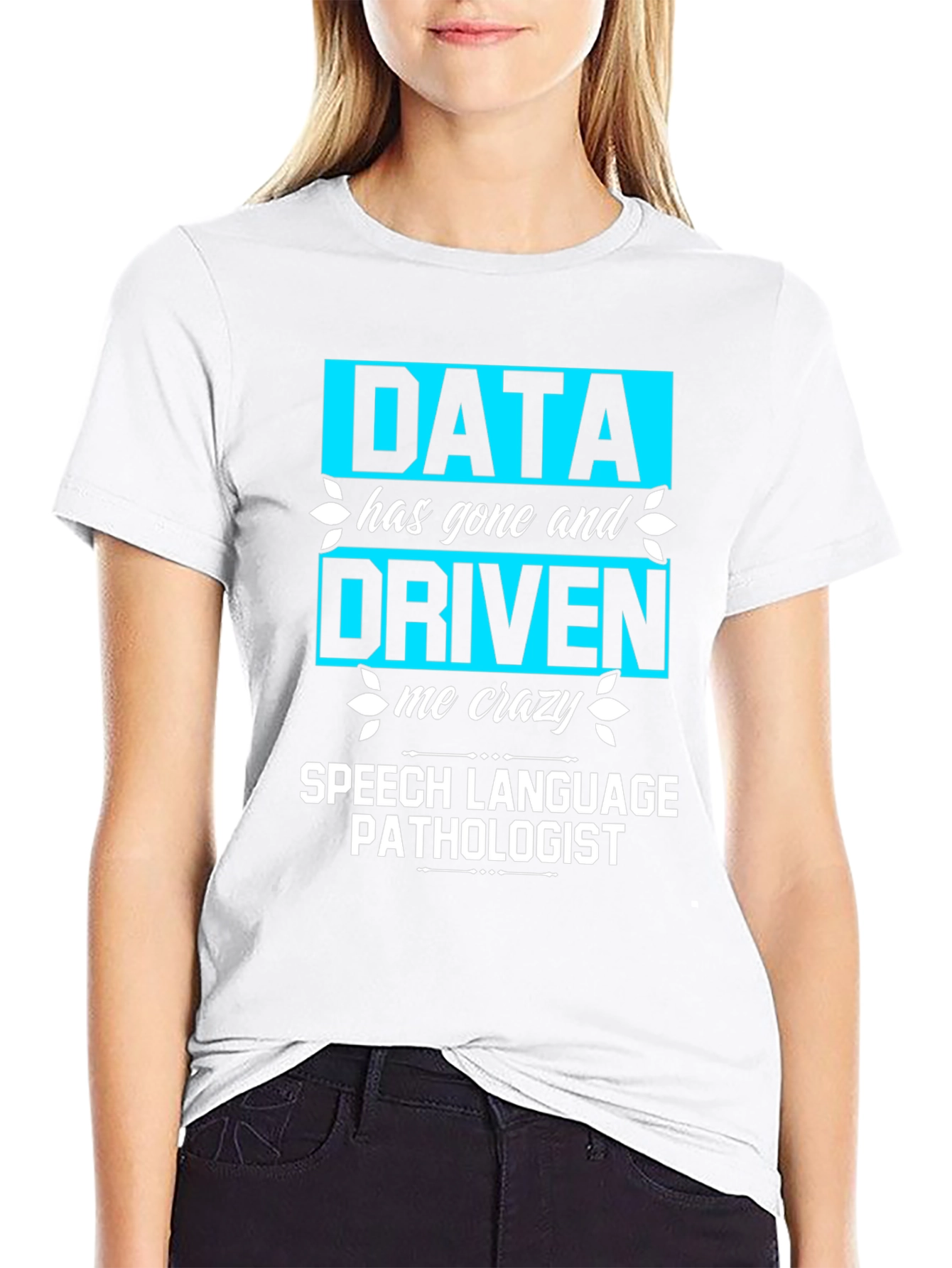 Black Data Driven Speech Pathologist T-Shirt view 9