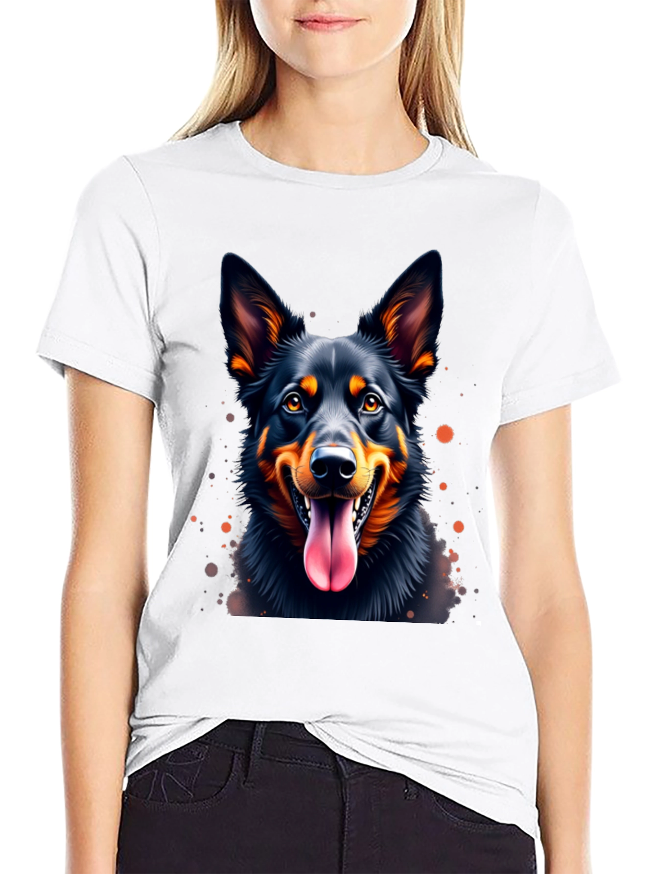 Black Dog Lover's Black T-Shirt view 9