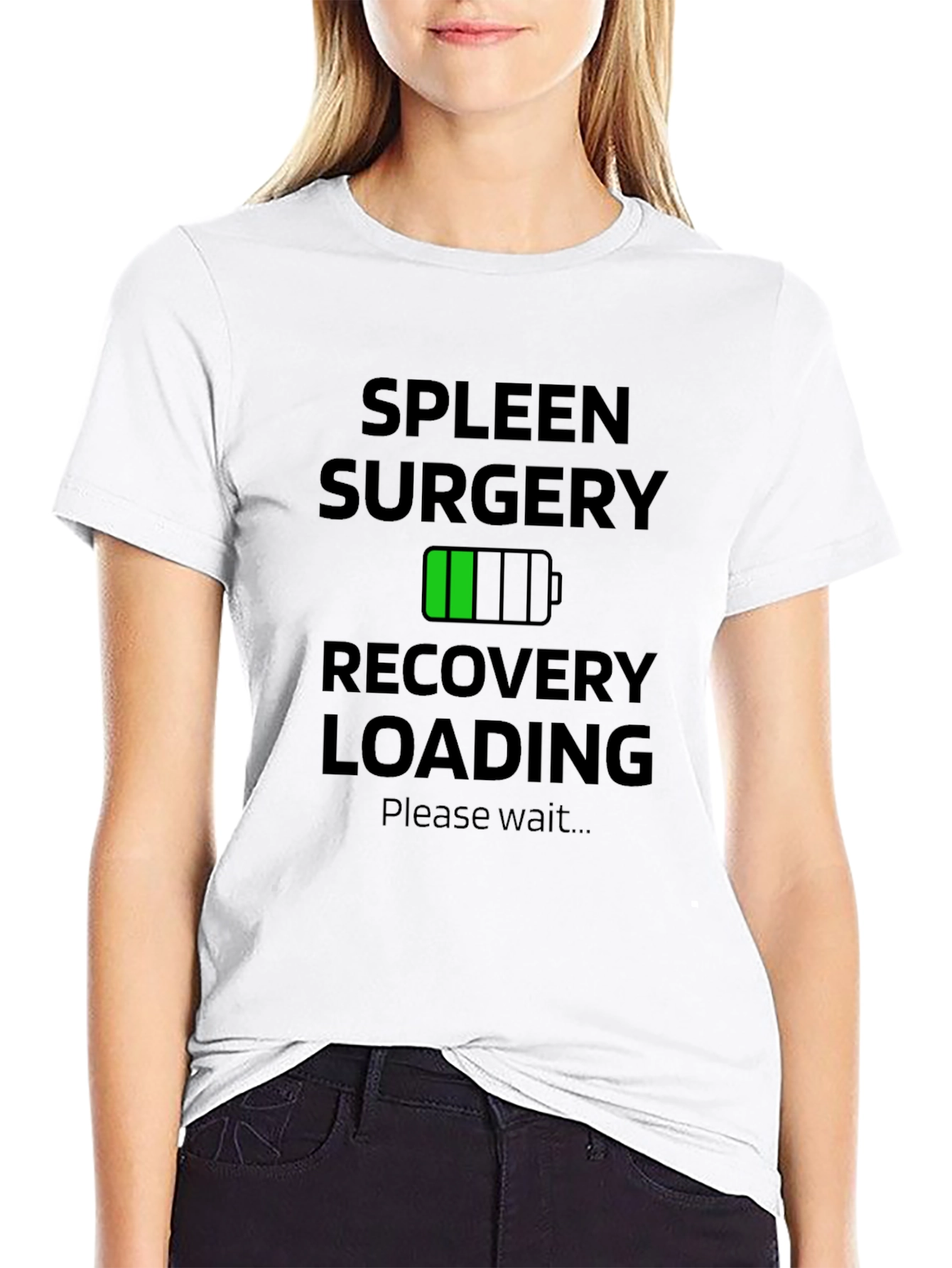 Black Spleen Surgery Recovery Loading T-Shirt Funny Gift view 9