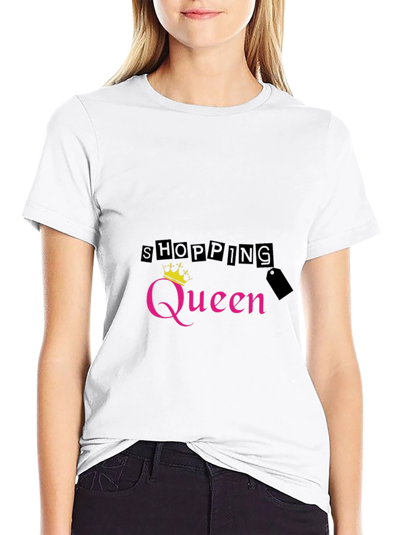 Black Shopping Queen Black T-Shirt view 9