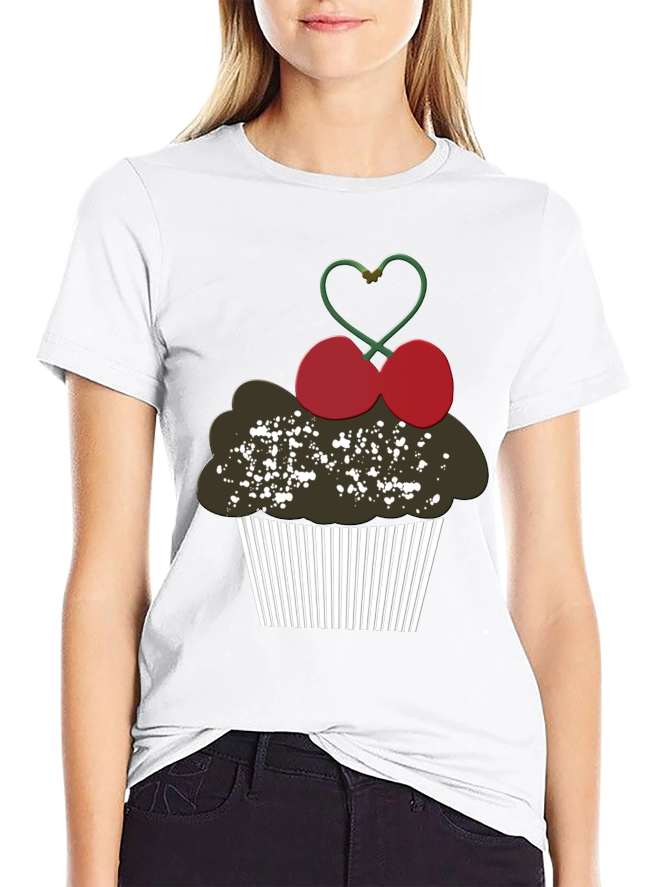Black Cupcake Graphic Tee - Sweet Treat Shirt view 9