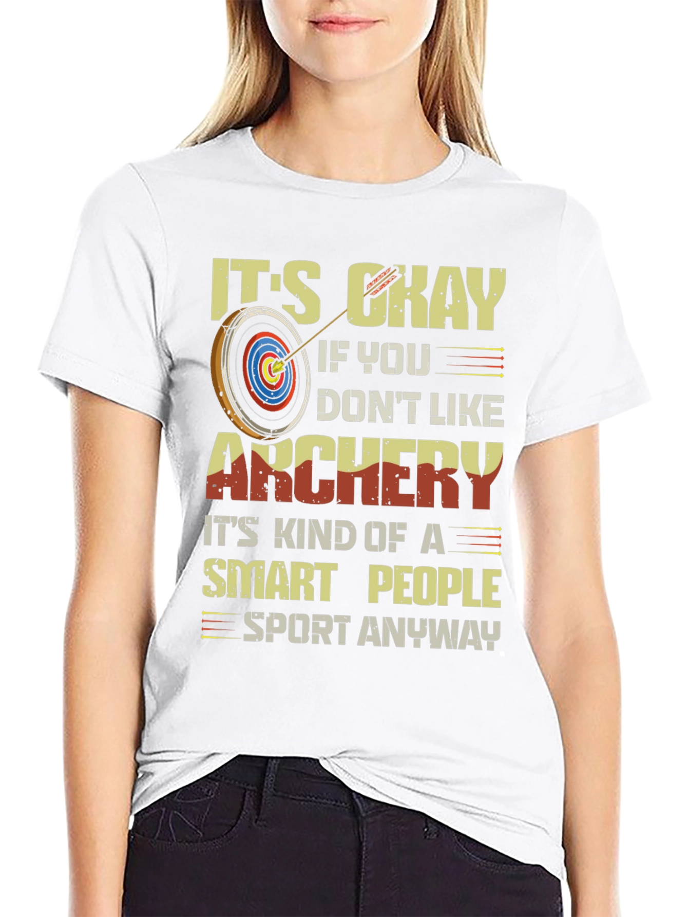 Black Archery Smart People T-Shirt view 9