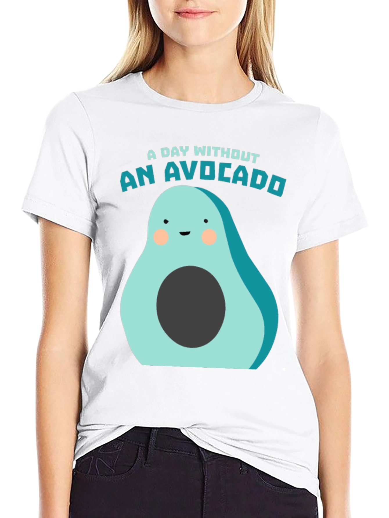 Black A Day Without an Avocado Funny T-Shirt view 9