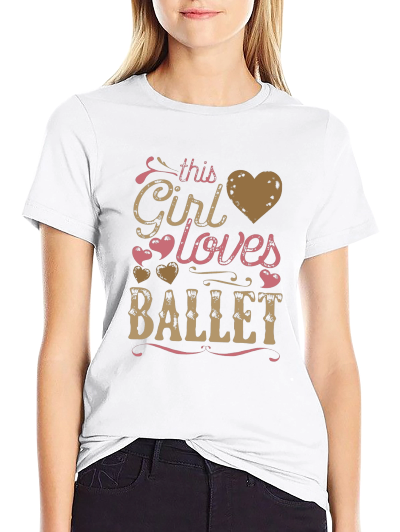 Black This Girl Loves Ballet Black T-Shirt view 9