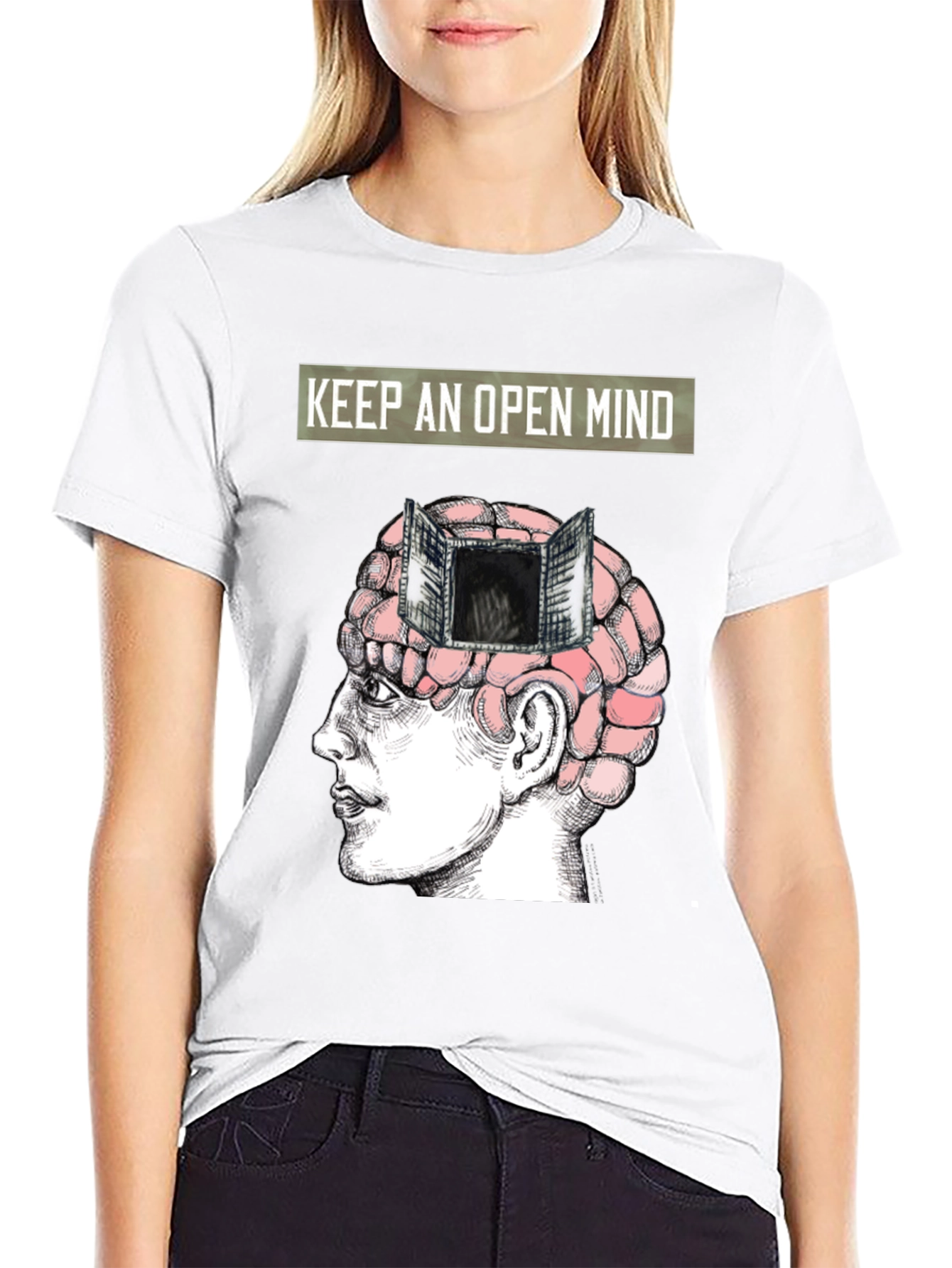 Black Open Mind T-Shirt - Express Yourself view 9
