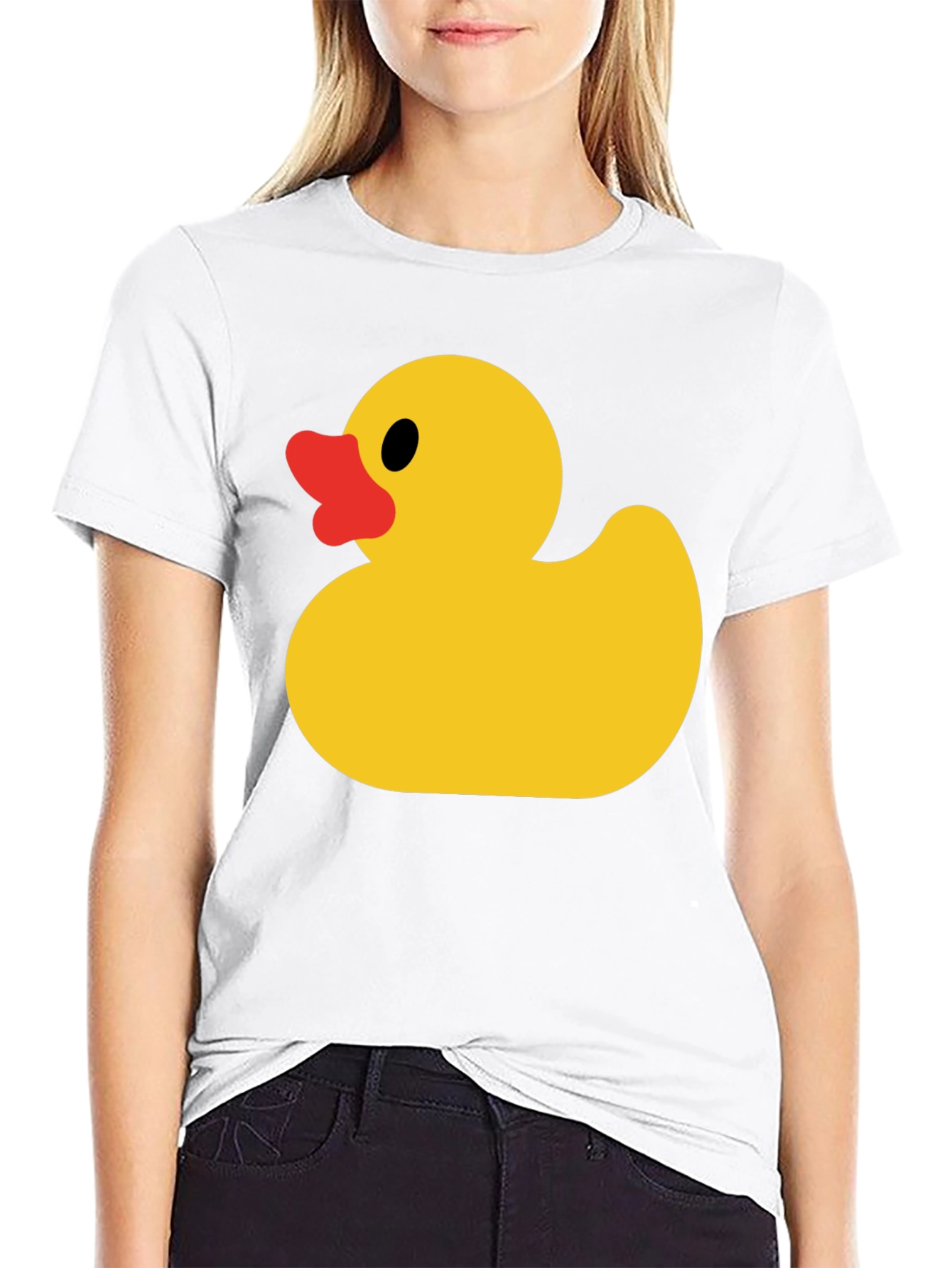Black Rubber Duck Graphic T-Shirt - Black Cotton Tee view 9