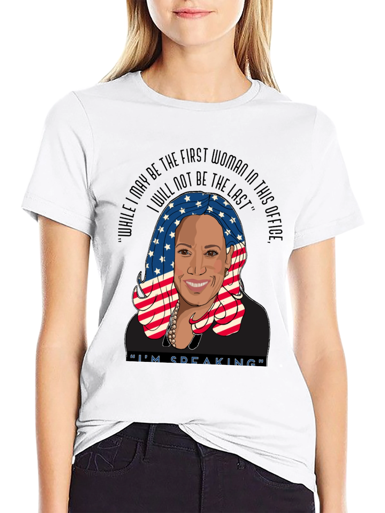 Black Kamala Harris "I'm Speaking" Graphic Tee view 9