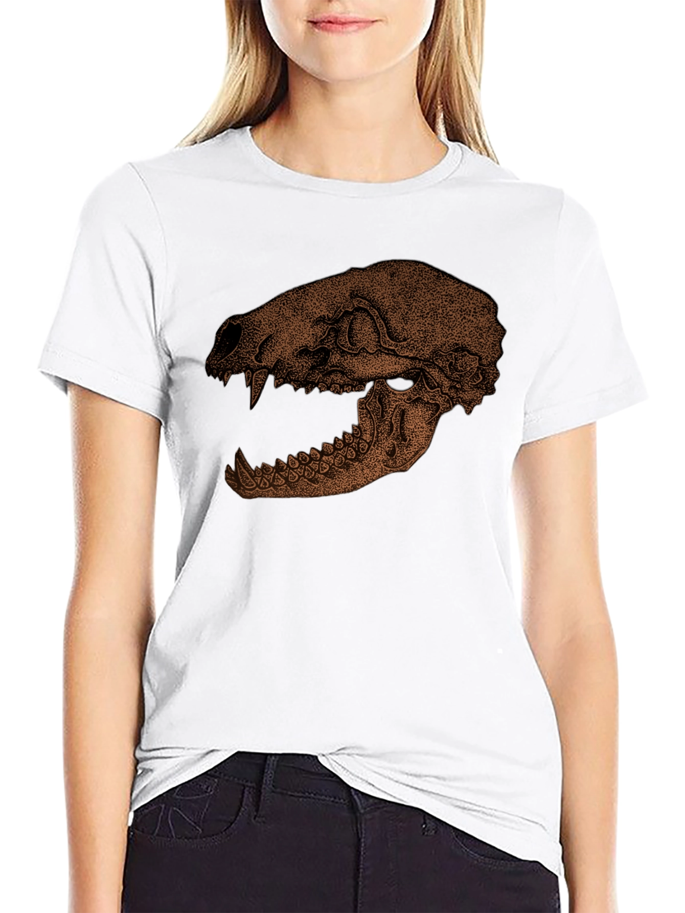 Black Skull Graphic Print T-Shirt - Unique Design view 9