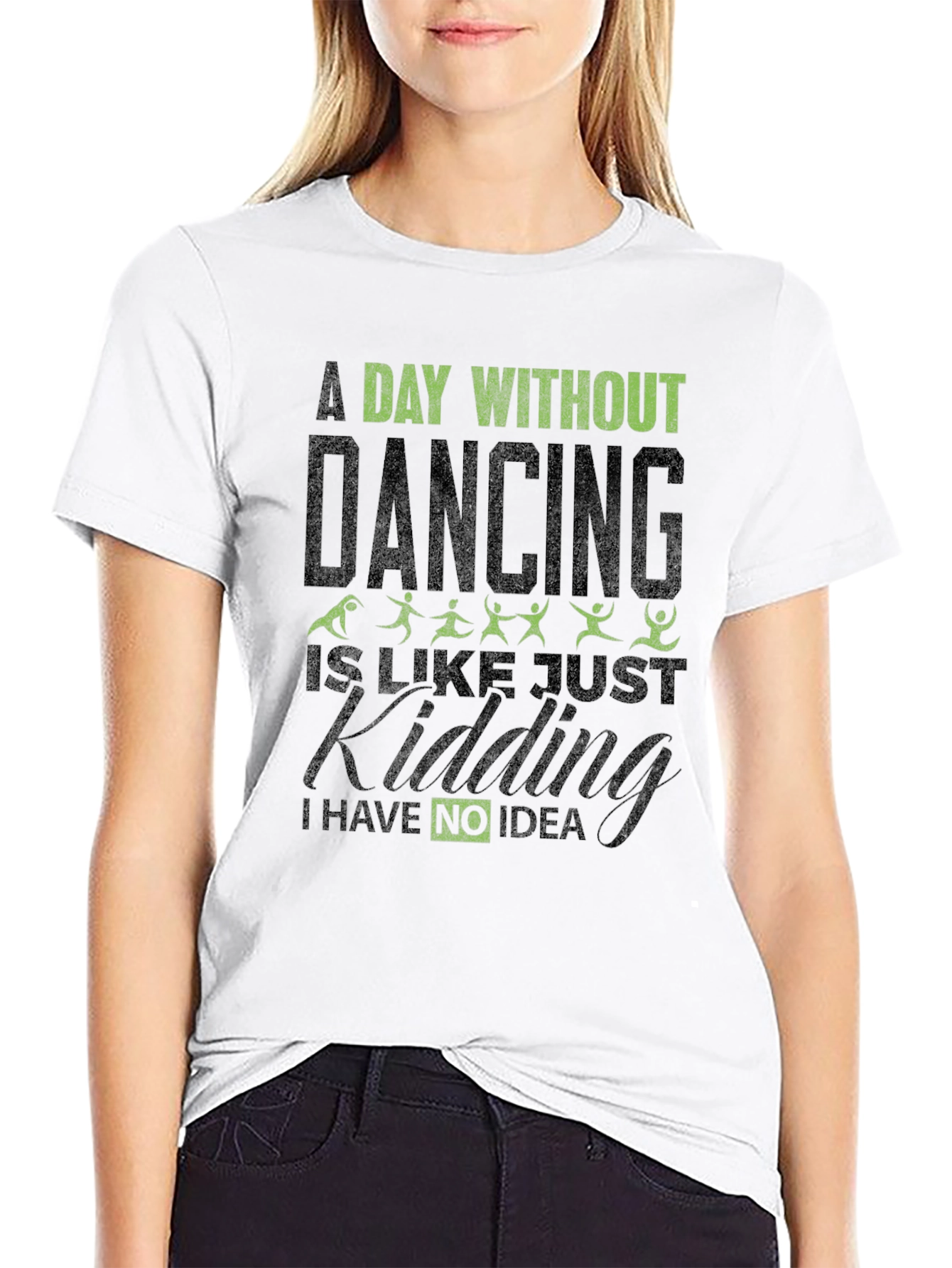 Black Funny Dancing Graphic T-Shirt view 9