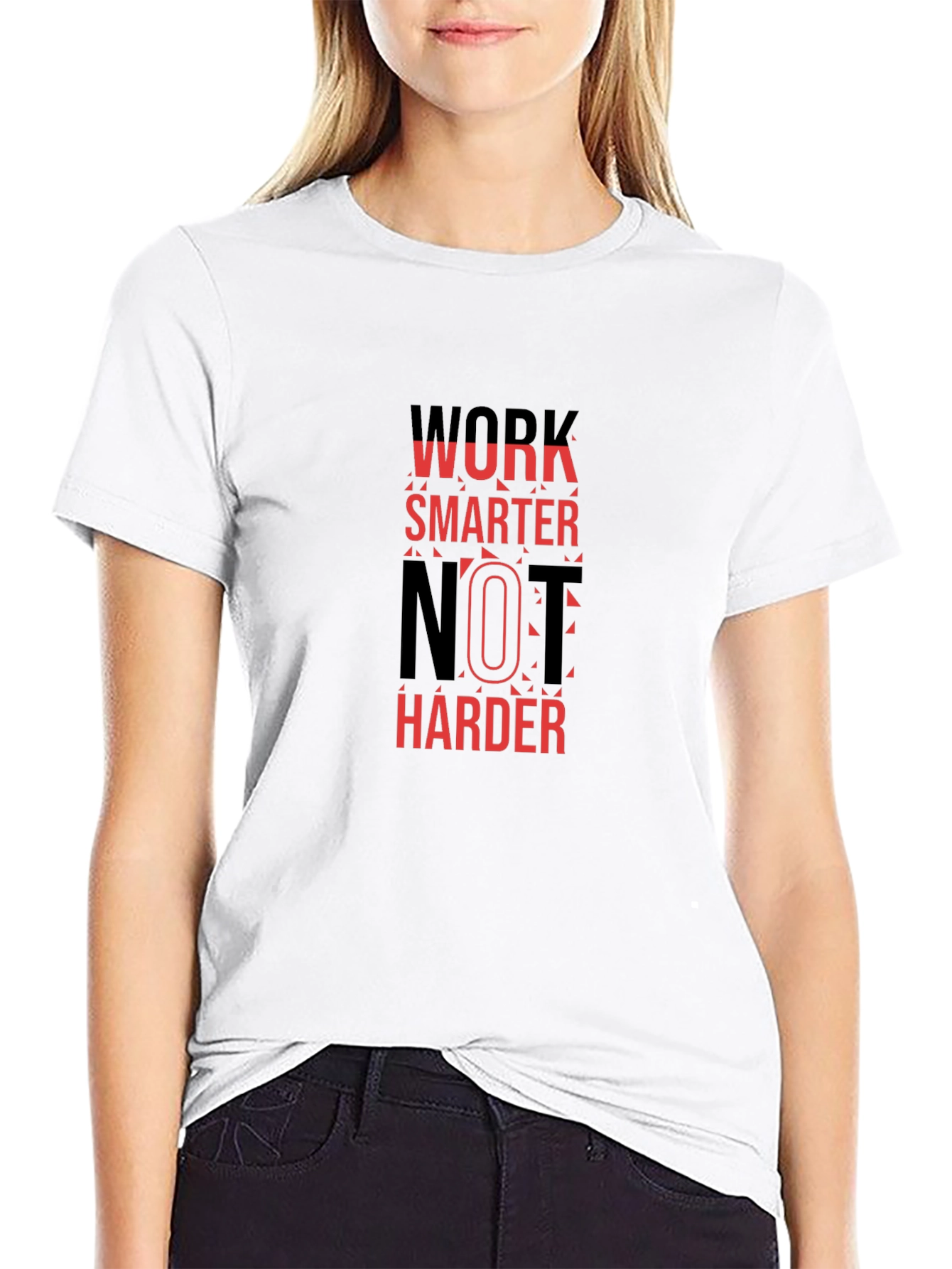 Black Work Smarter T-Shirt: Motivational Graphic Tee view 9
