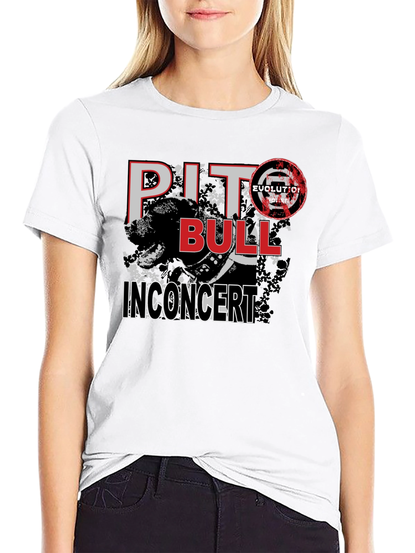 Black Pitbull In Concert Graphic Tee view 9