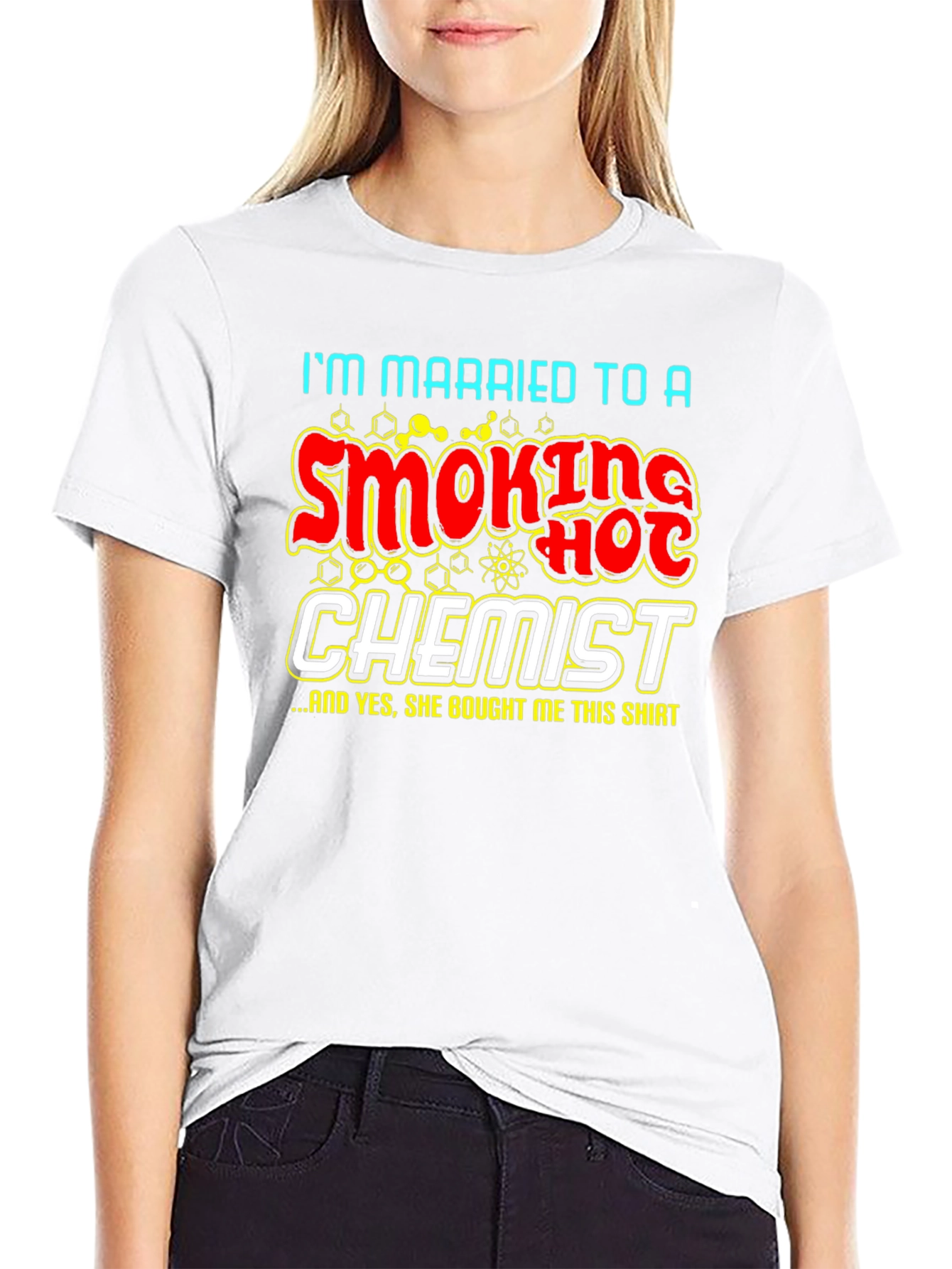 Black Funny Chemistry T-Shirt: Smoking Hot Chemist Gift view 9