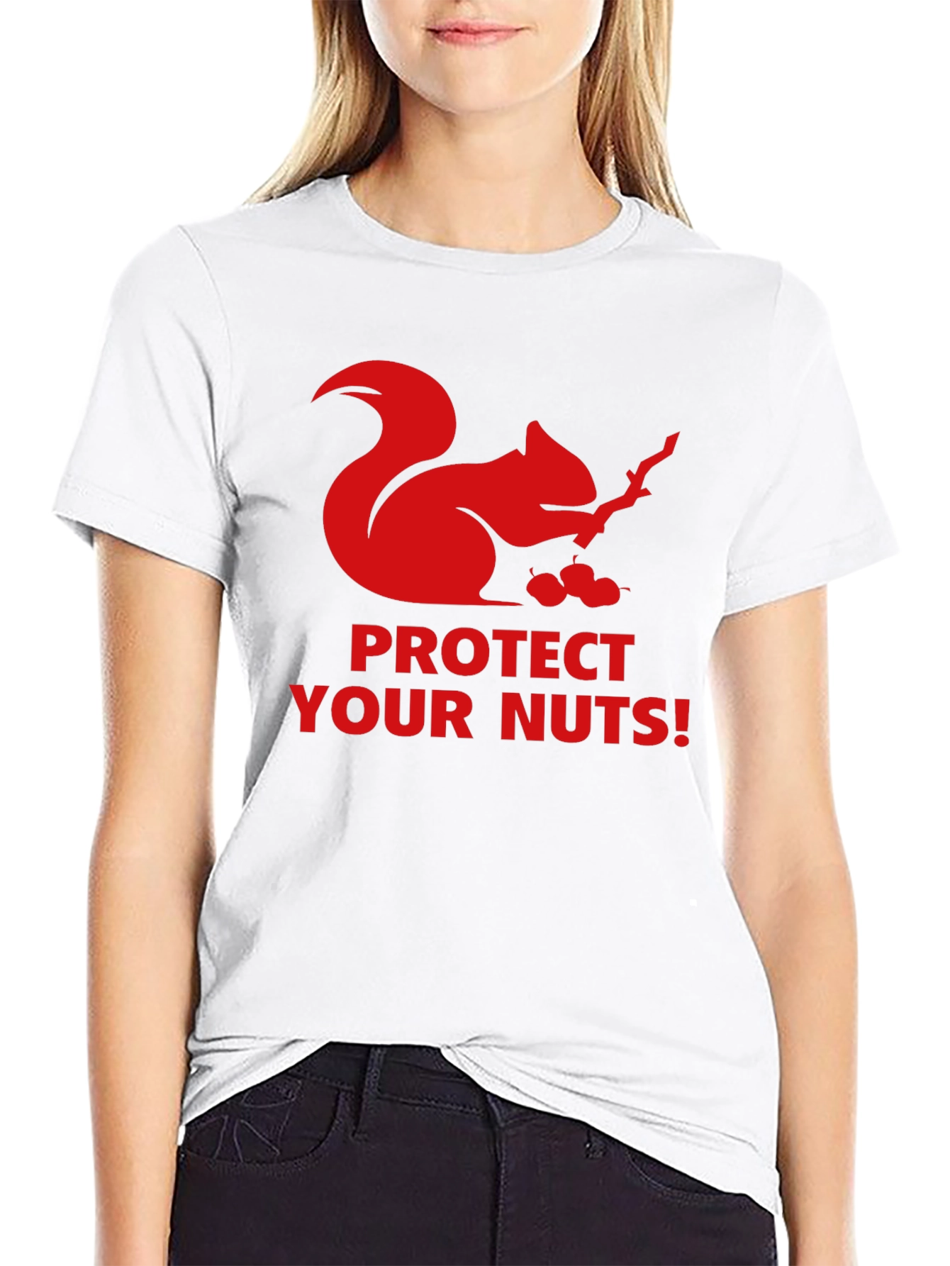 Black Protect Your Nuts Squirrel T-Shirt view 9