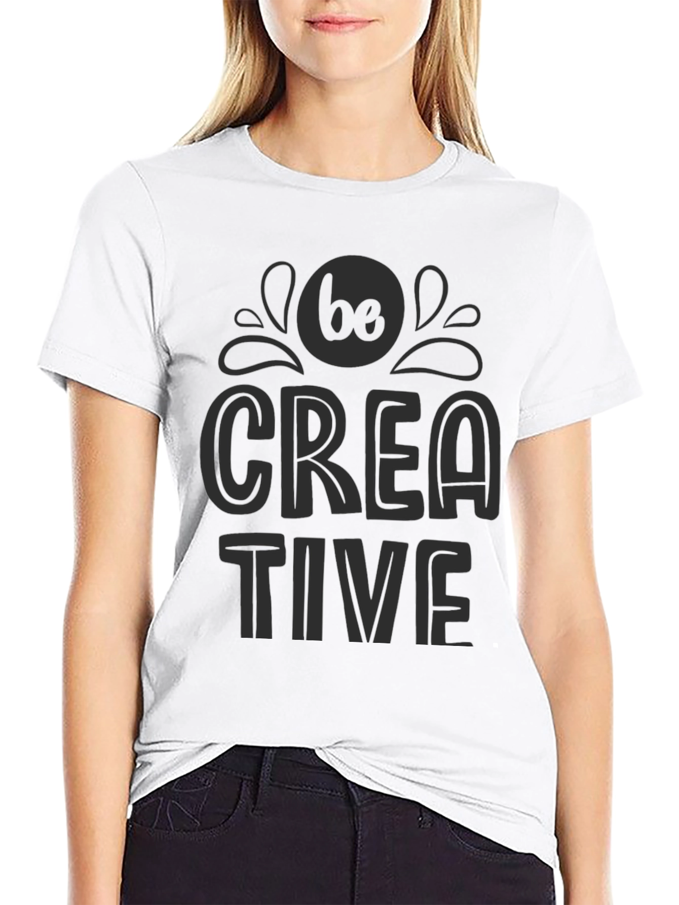 Black Be Creative Black Graphic Tee view 9