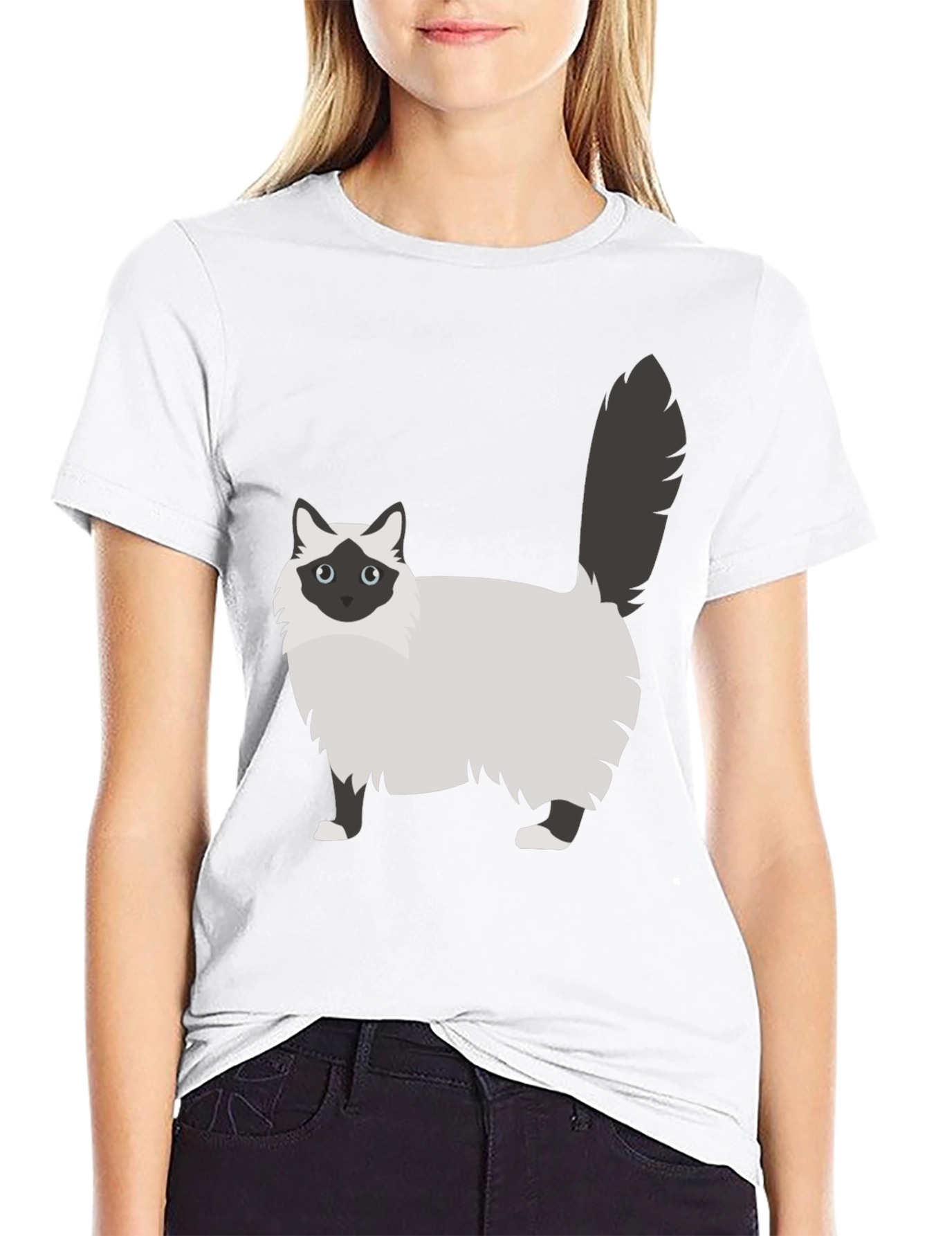 Black Cat Graphic Tee - Stylish Cotton Blend view 9