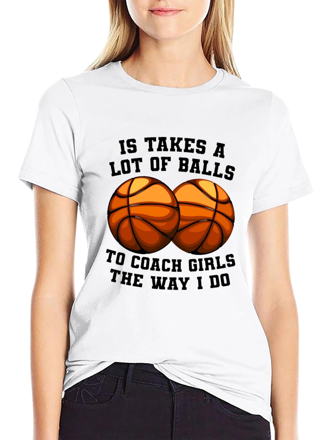 Black Funny Basketball Coach Graphic Tee Shirt view 9