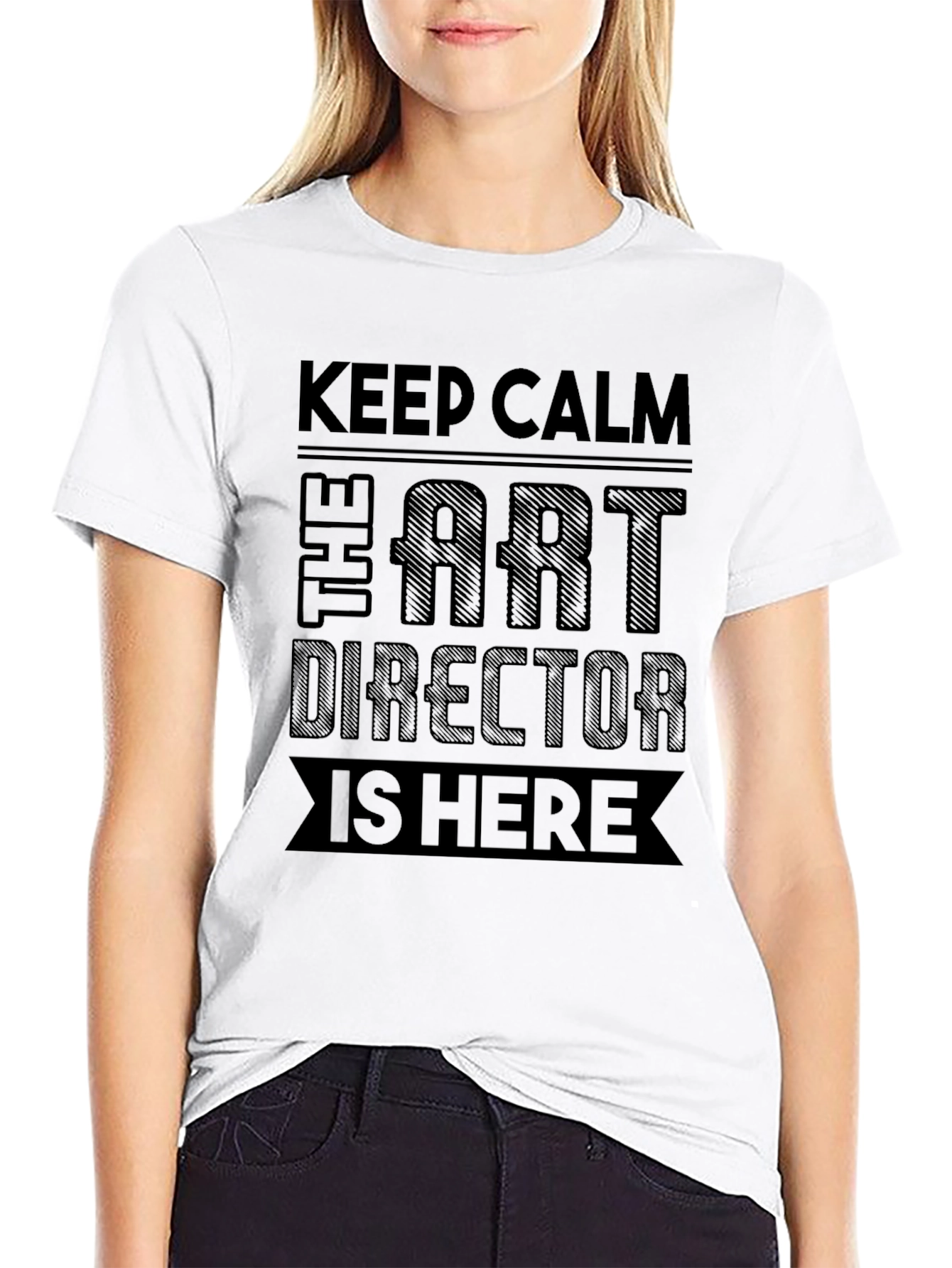 Black Art Director T-Shirt - Keep Calm Design view 9