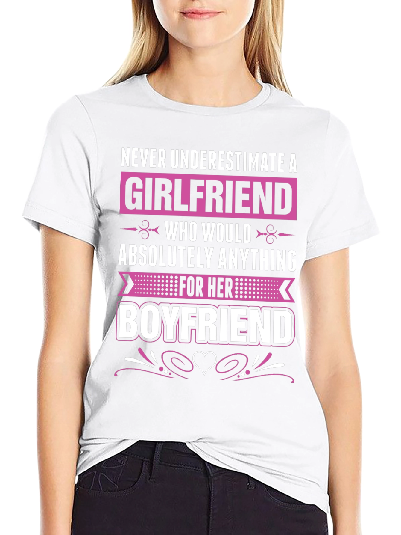 Black Girlfriend Boyfriend Graphic Tee - Novelty T-Shirt view 9