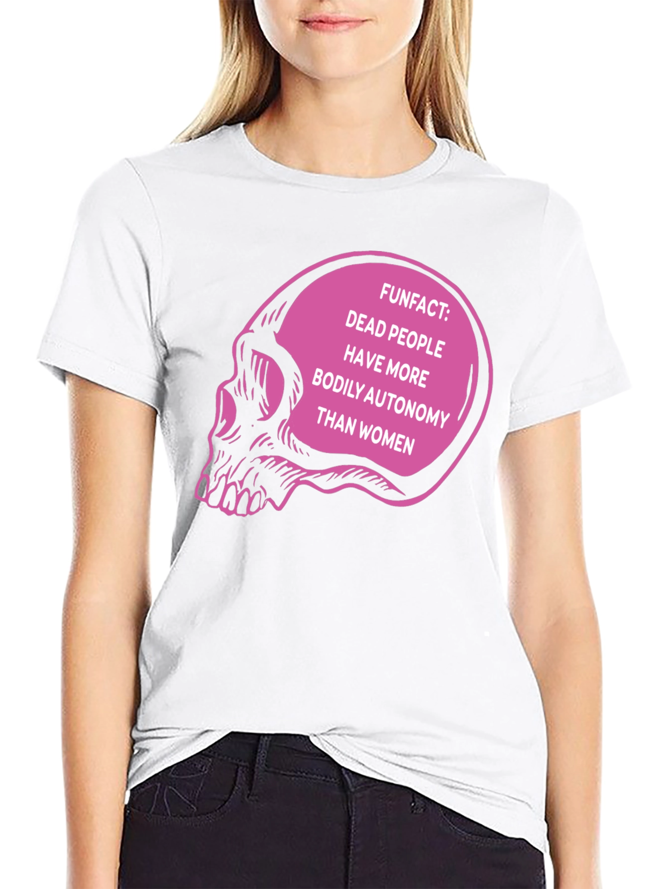 Black Bodily Autonomy Skull T-Shirt view 9