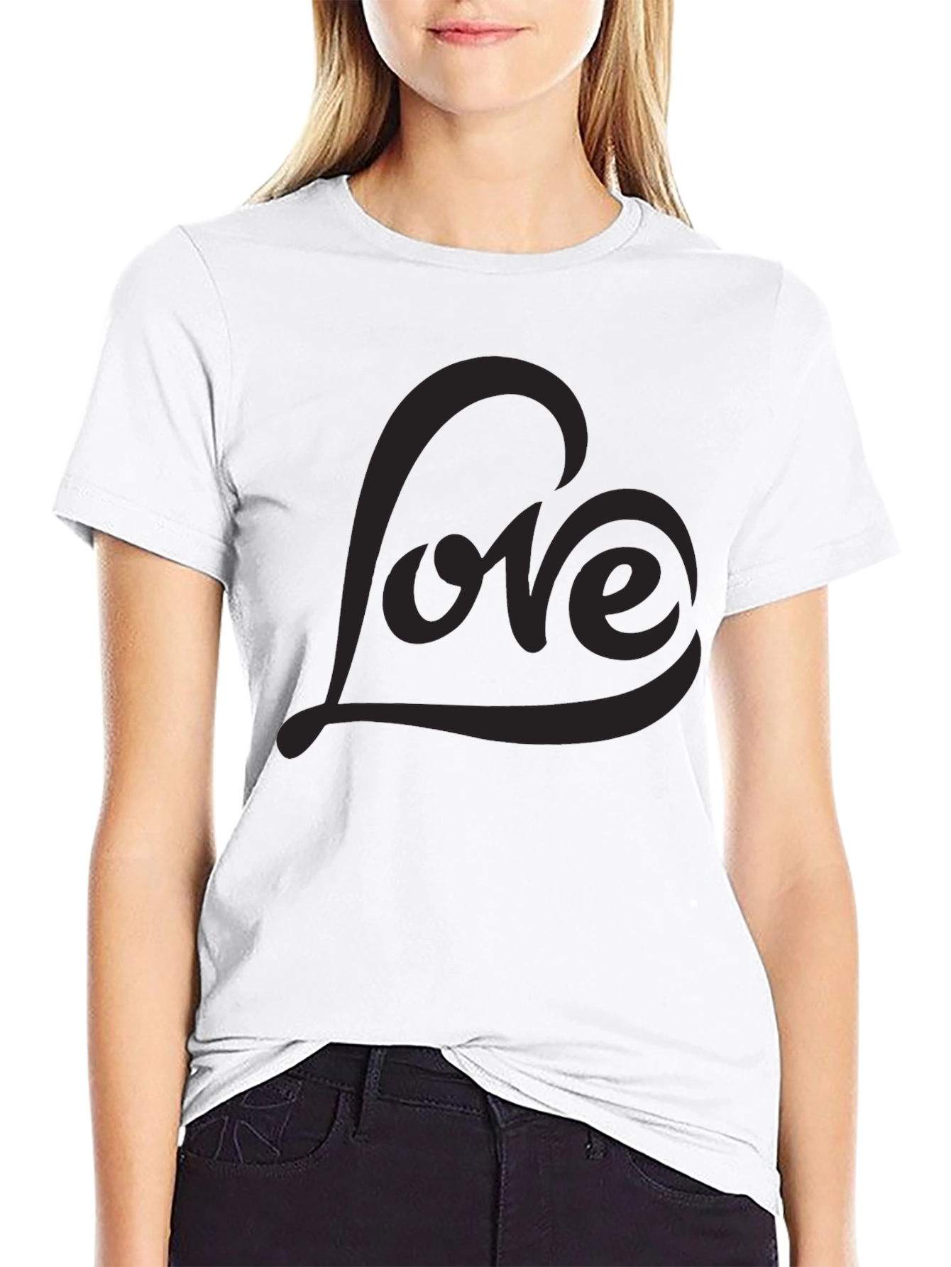 Black Men's Black Love Graphic Tee - Stylish Casual Comfort view 9
