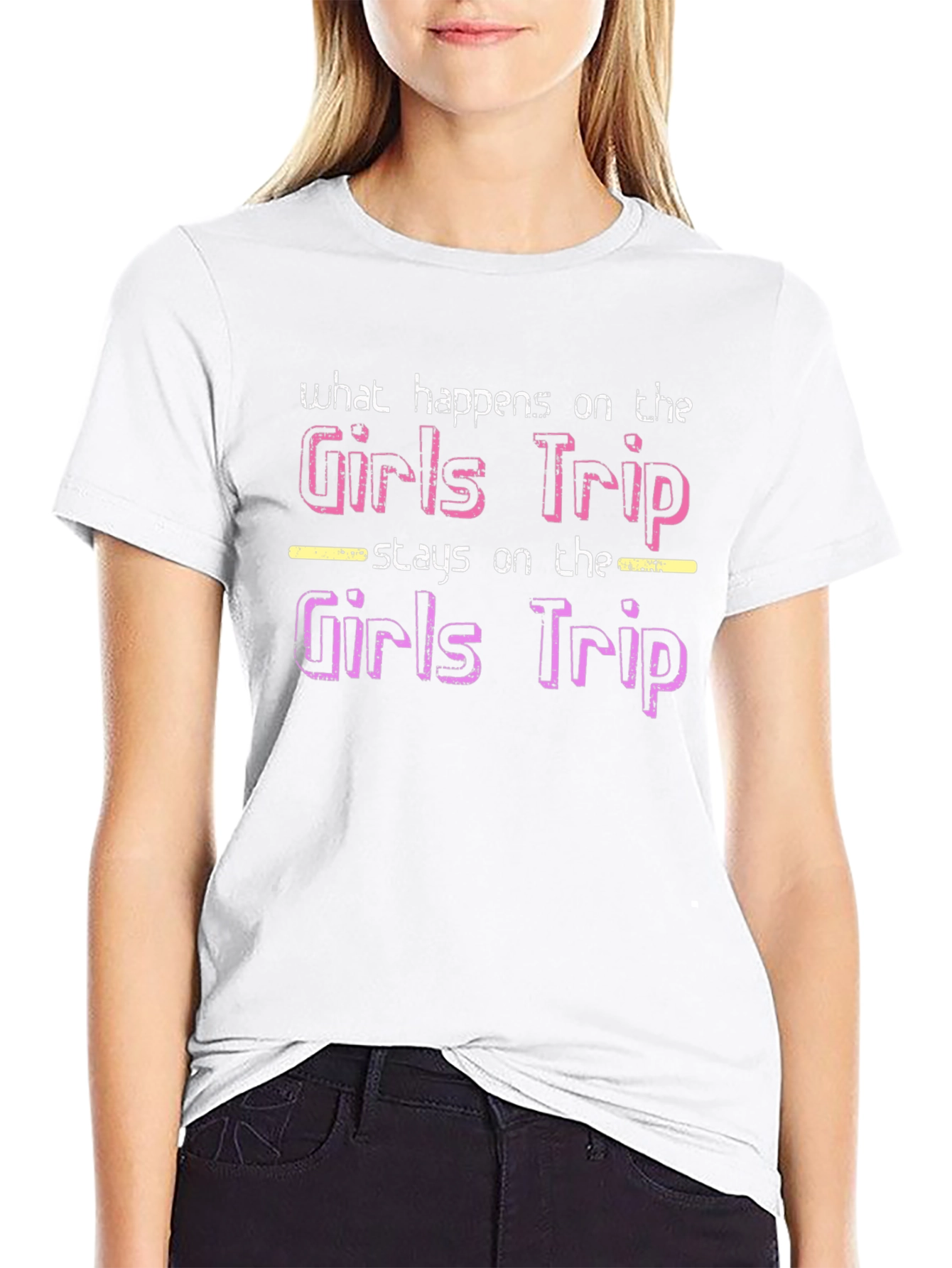 Black Girls Trip T-Shirt - What Happens On The Trip Stays view 9