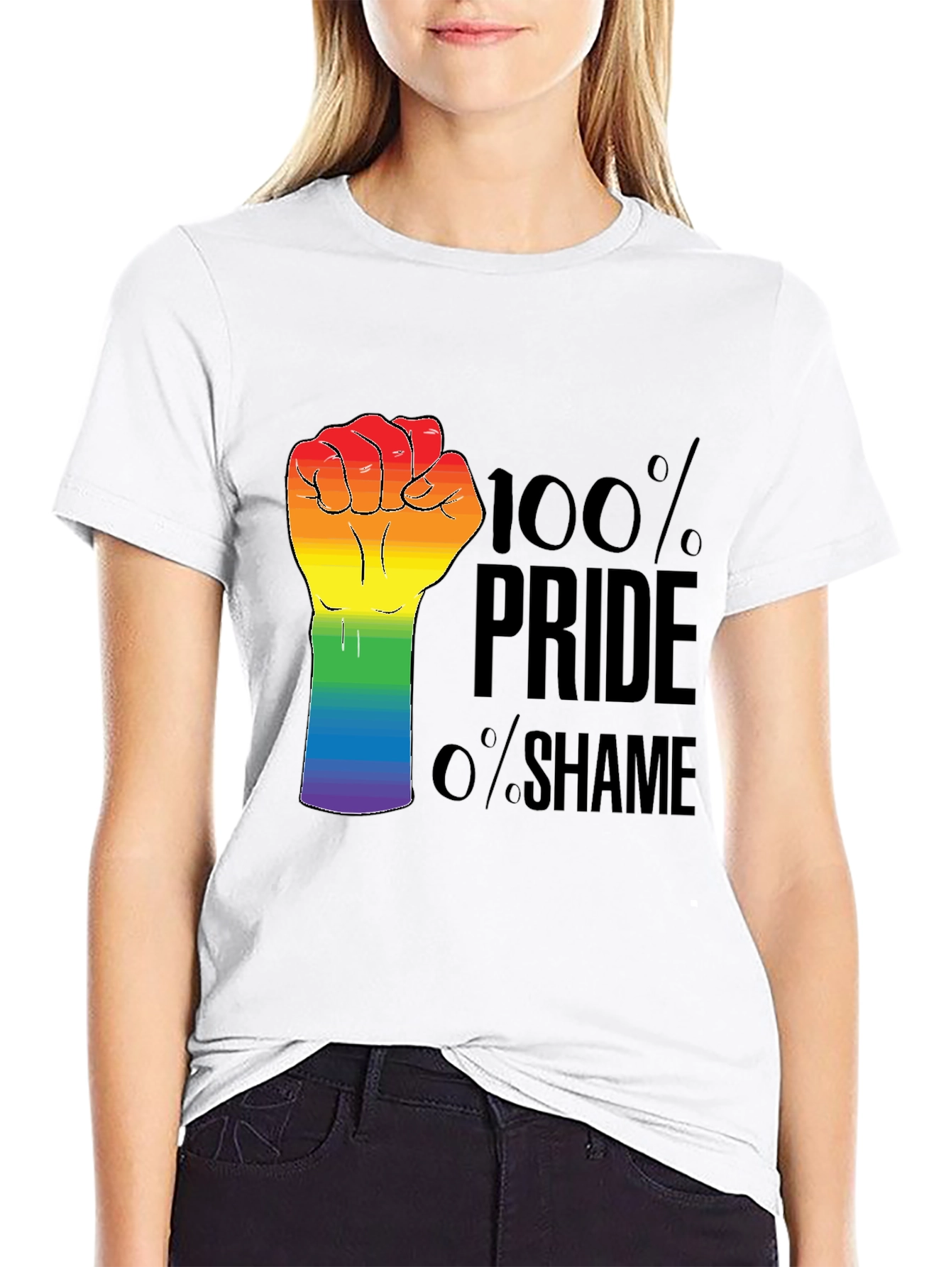 Black Pride Fist T-Shirt - LGBTQ+ Pride Month Apparel view 9