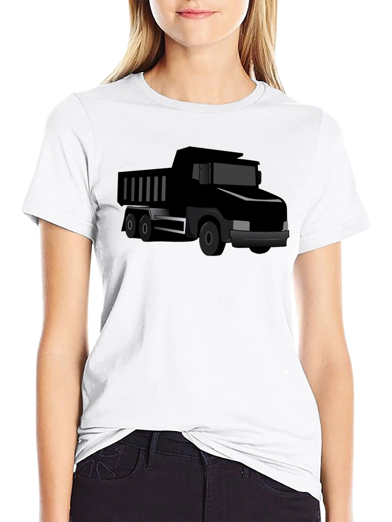Black Black Truck Graphic Tee - Cool Men's T-Shirt view 9
