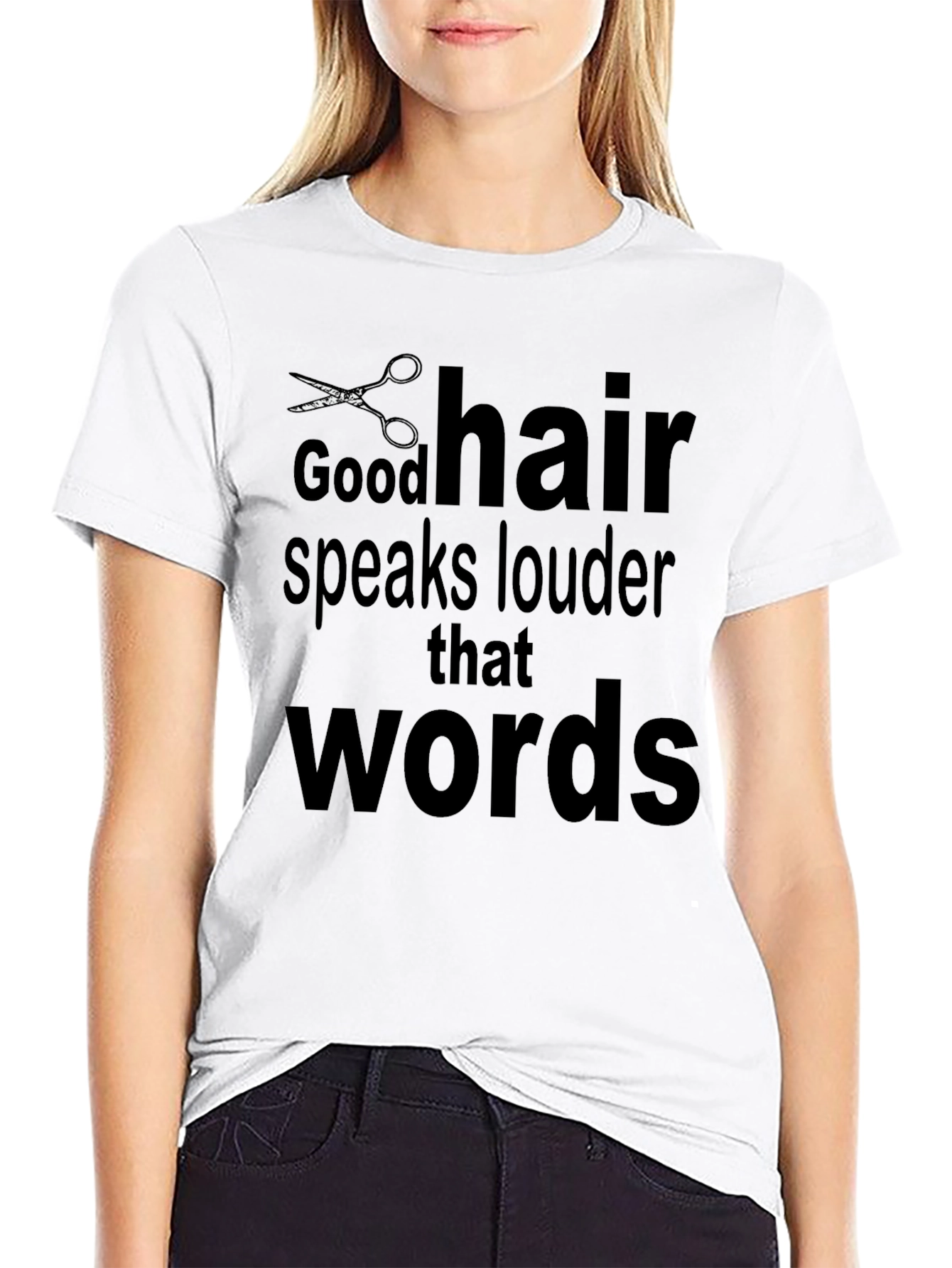 Black Good Hair Speaks Louder T-Shirt - Stylish & Trendy view 9