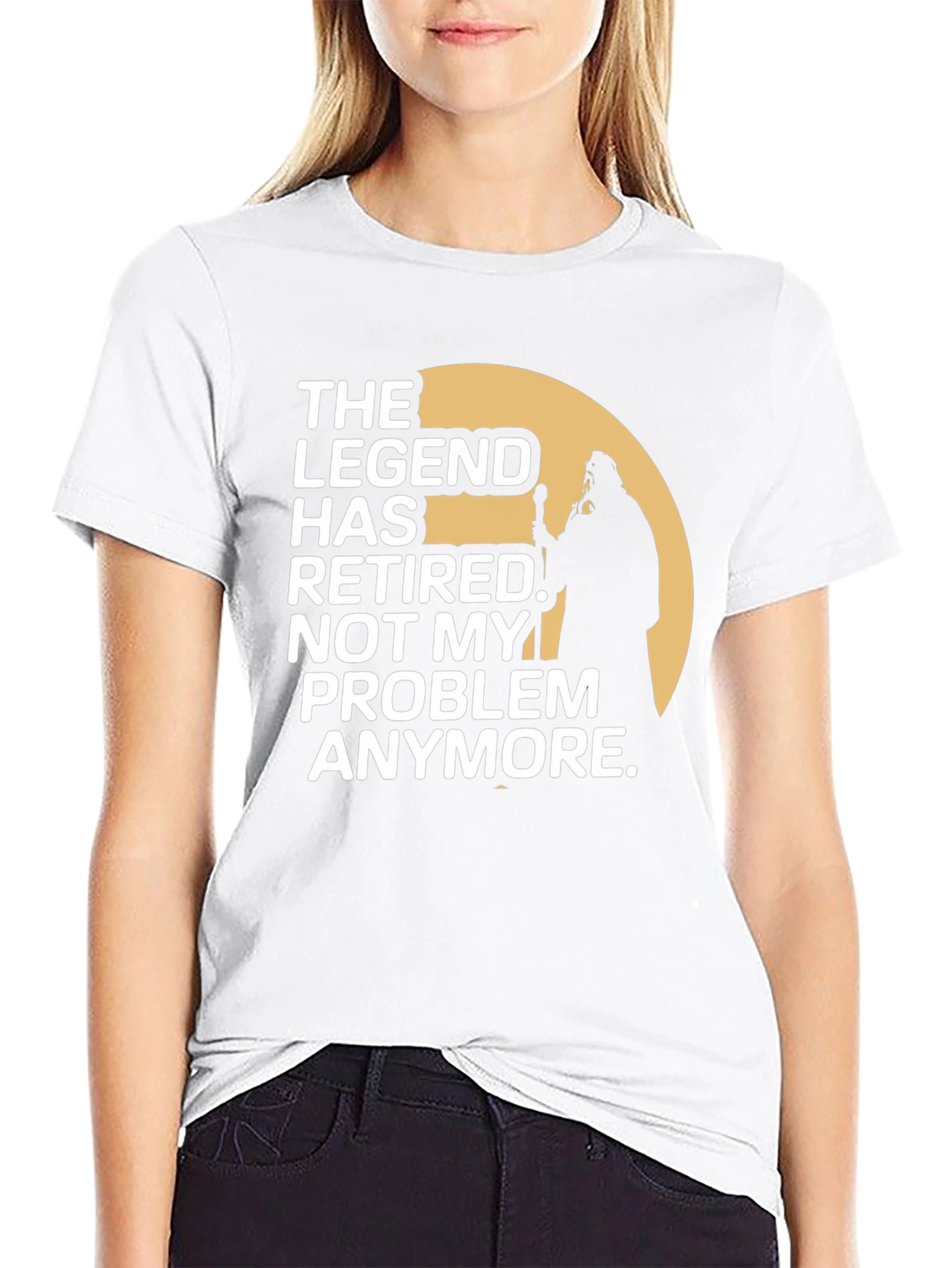 Black The Legend Has Retired Graphic T-Shirt view 9