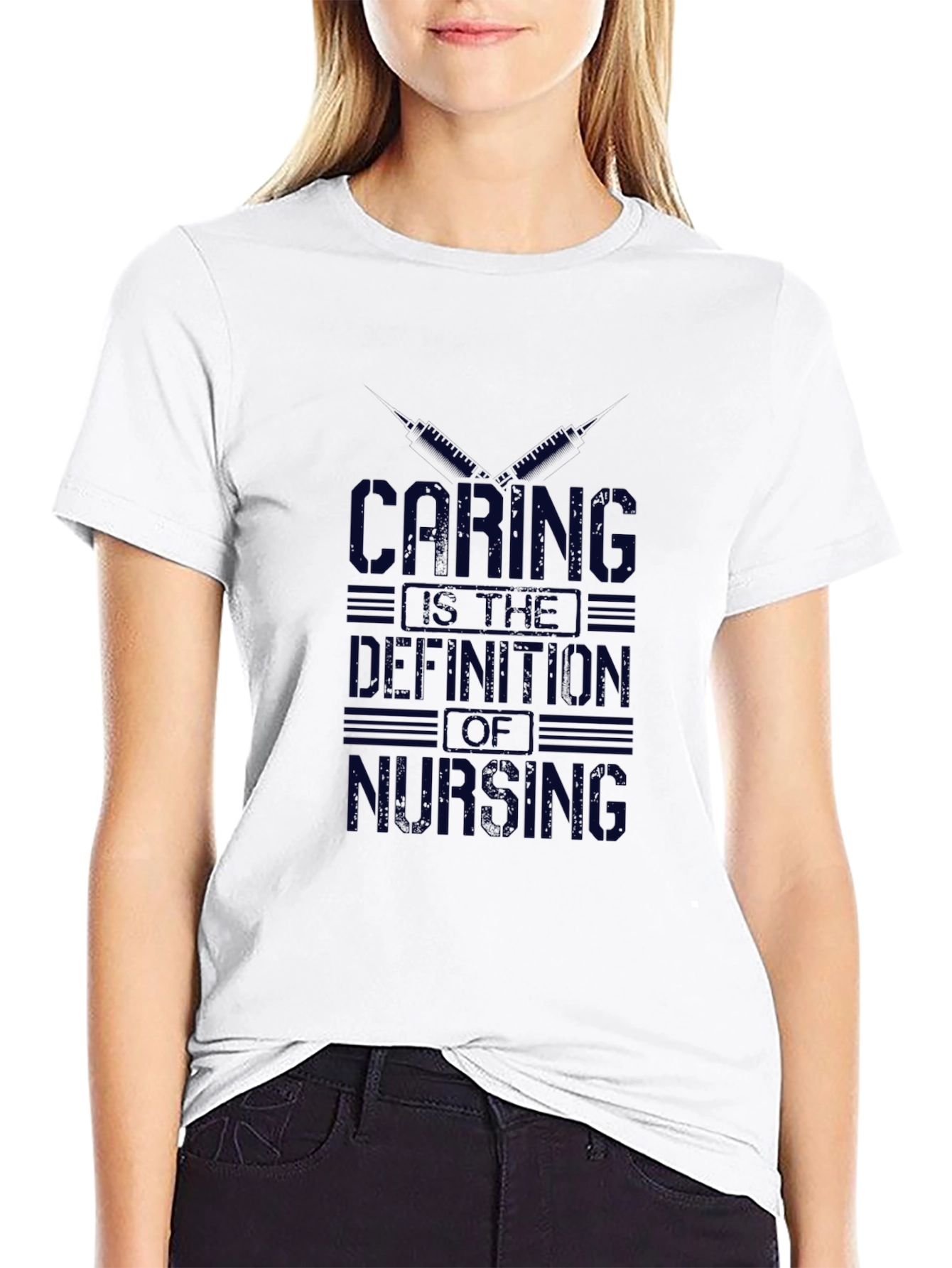 Black Caring Is The Definition of Nursing T-Shirt view 9
