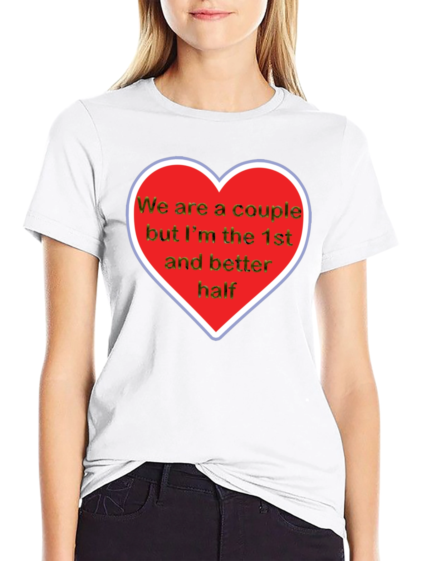 Black Funny Couple T-Shirt - 1st & Better Half view 9