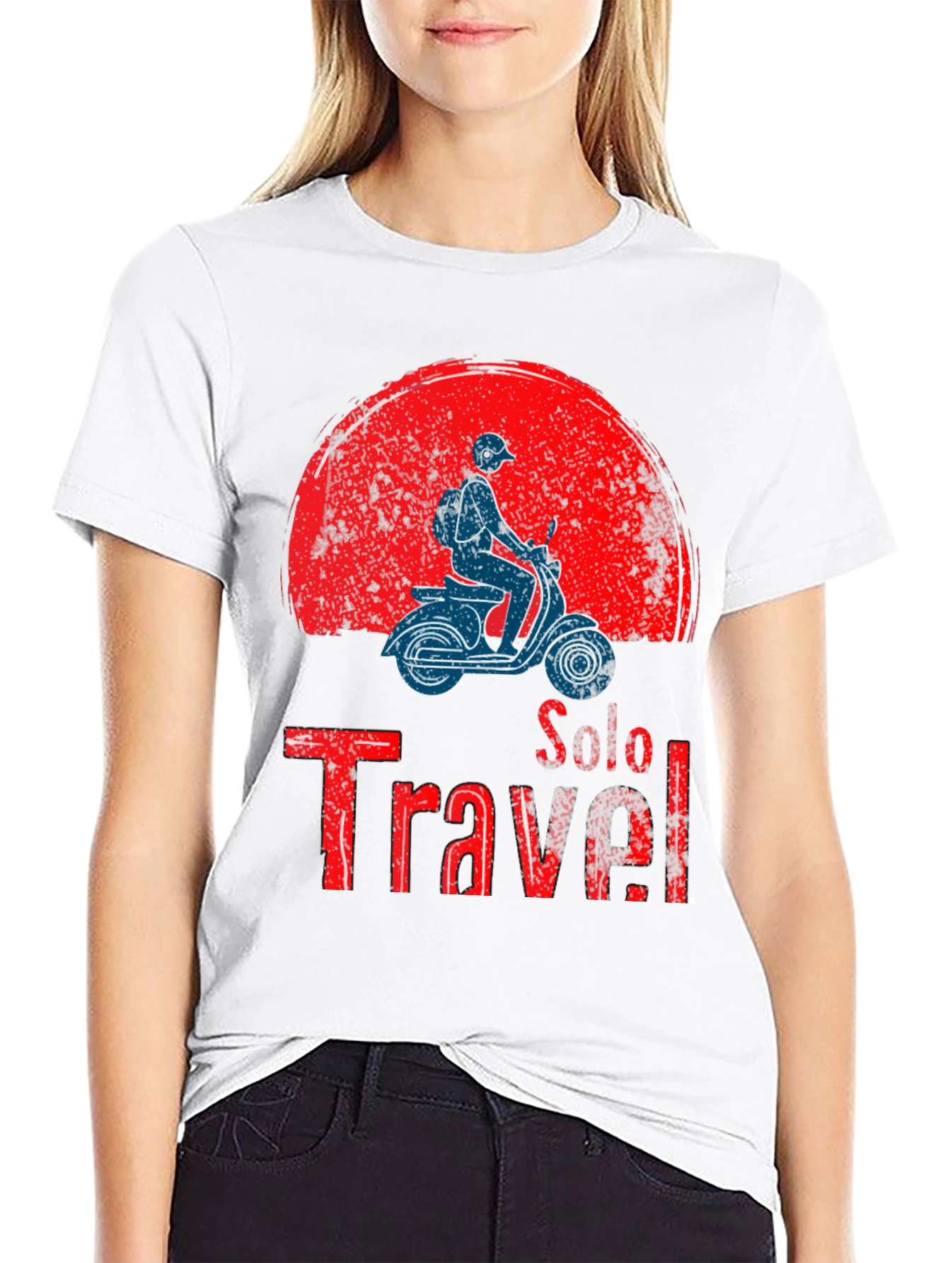 Solo Travel Graphic T-Shirt - Scooter Design - 9