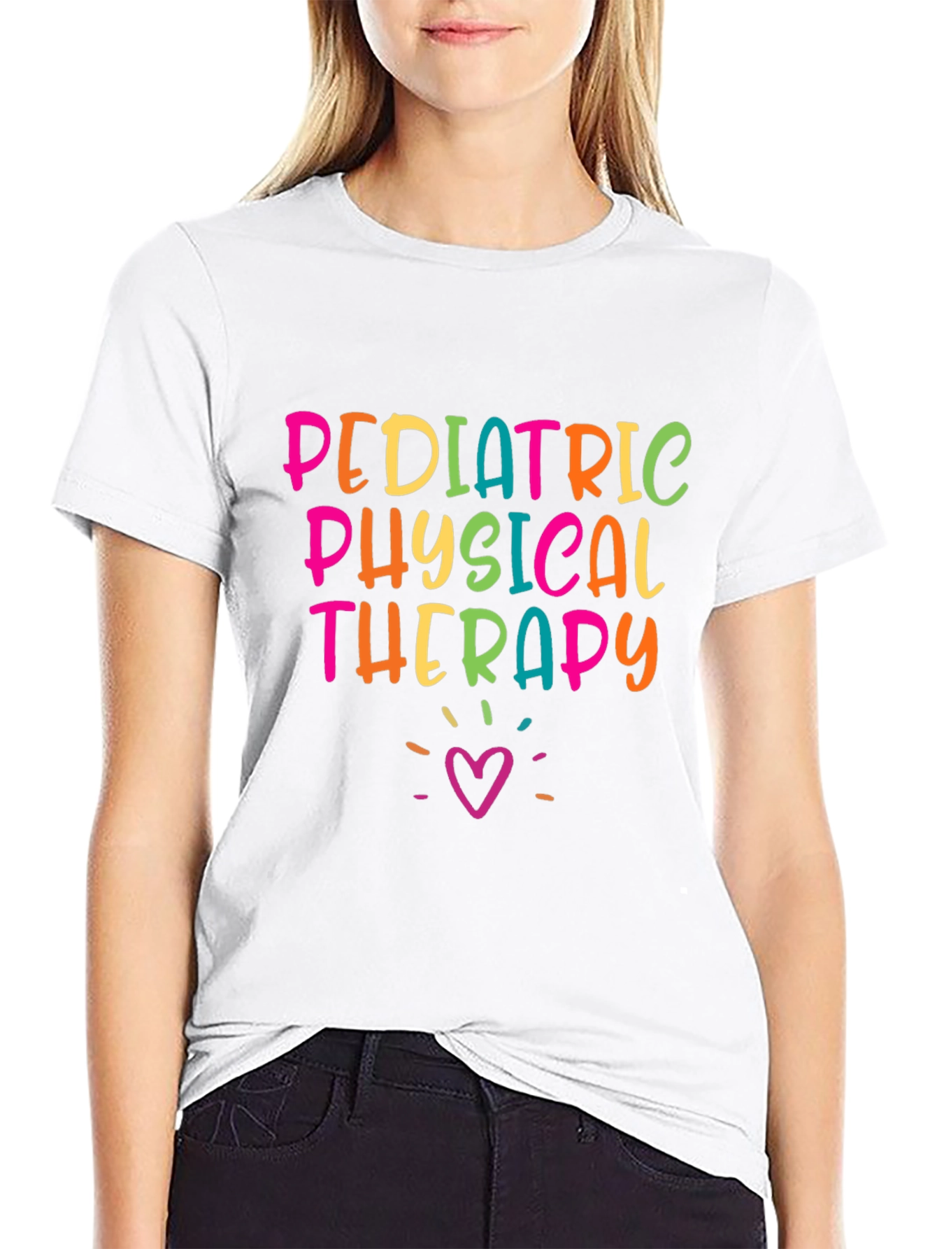Black Pediatric Physical Therapy T-Shirt, Therapist Apparel view 9