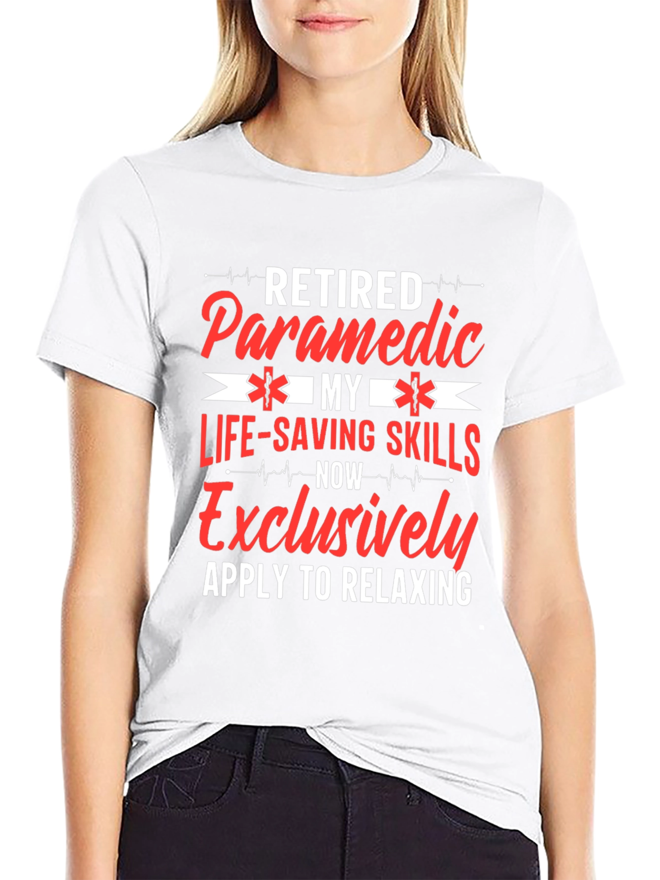 Black Retired Paramedic Graphic T-Shirt view 9
