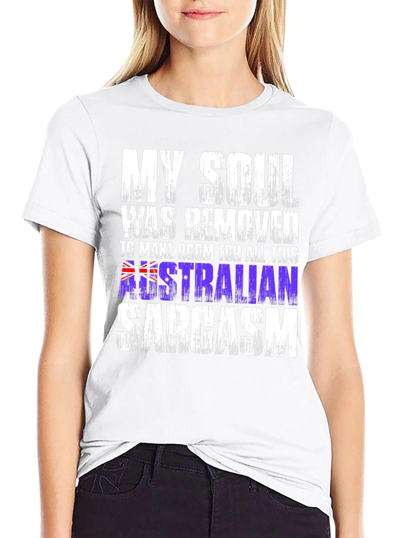 Black Funny Australian Sarcasm T-Shirt view 9