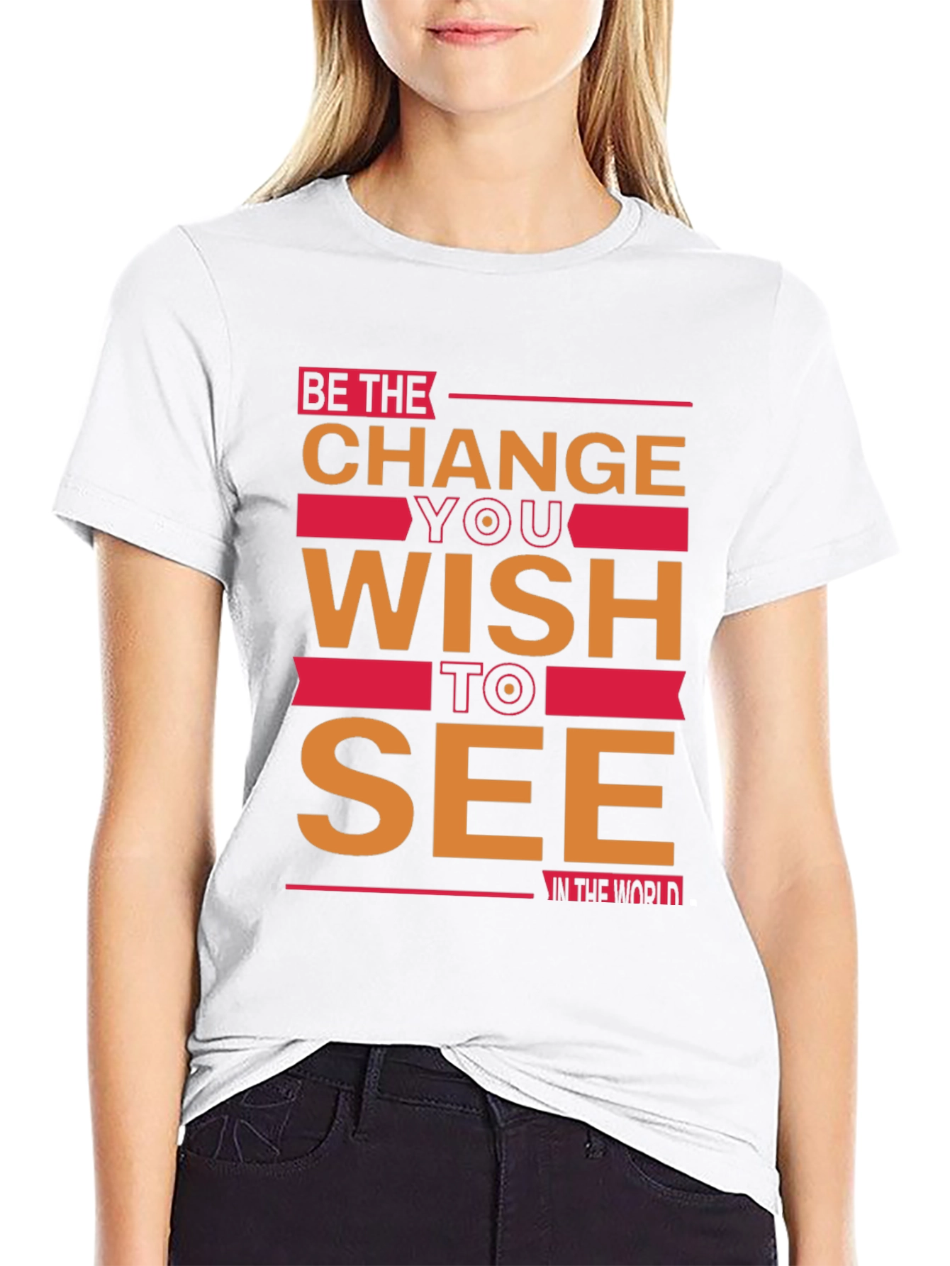 Black Be the Change Graphic Tee - Inspiring Black T-Shirt view 9