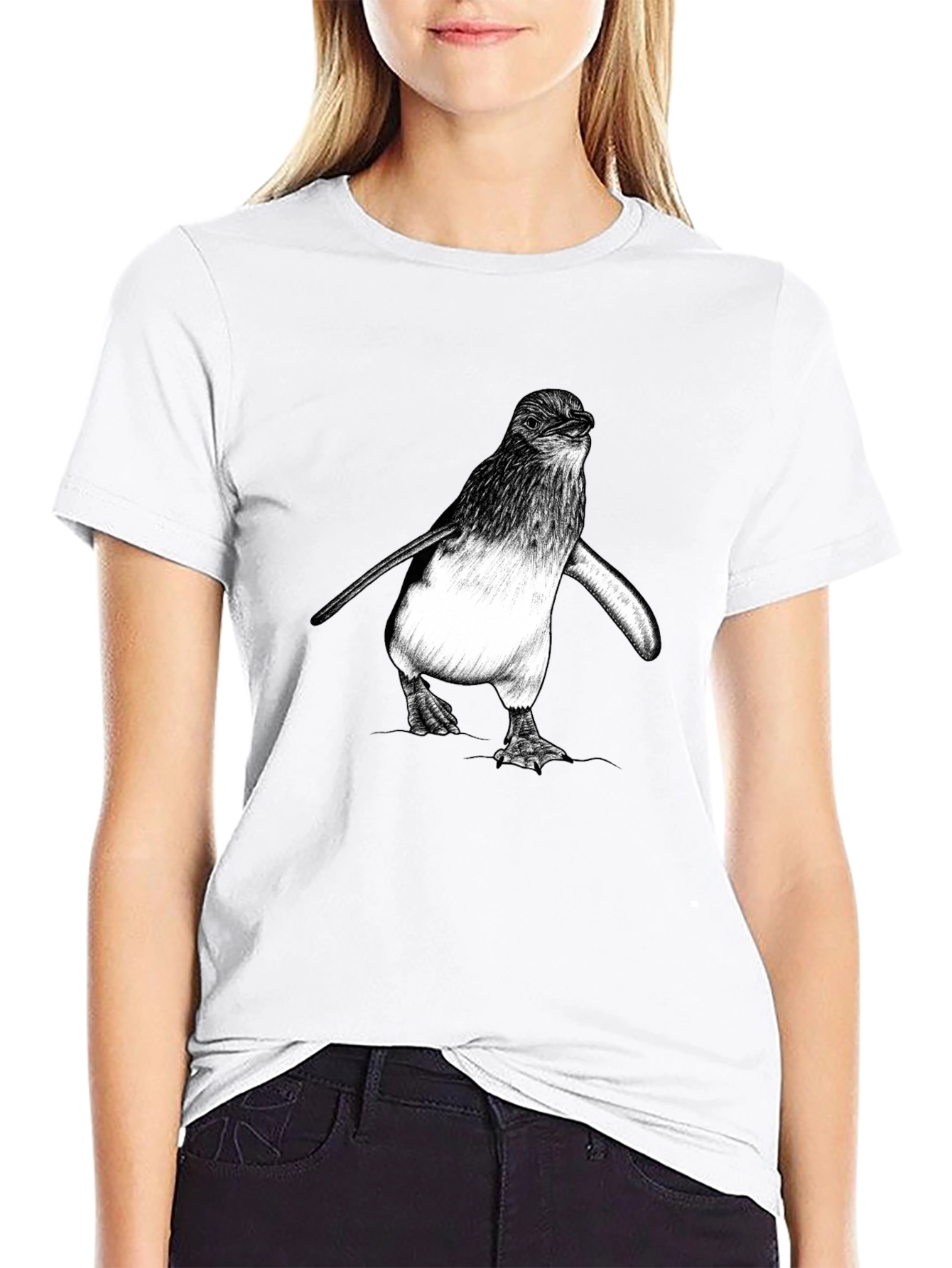Black Penguin Graphic Tee - Black Cotton Comfort view 9