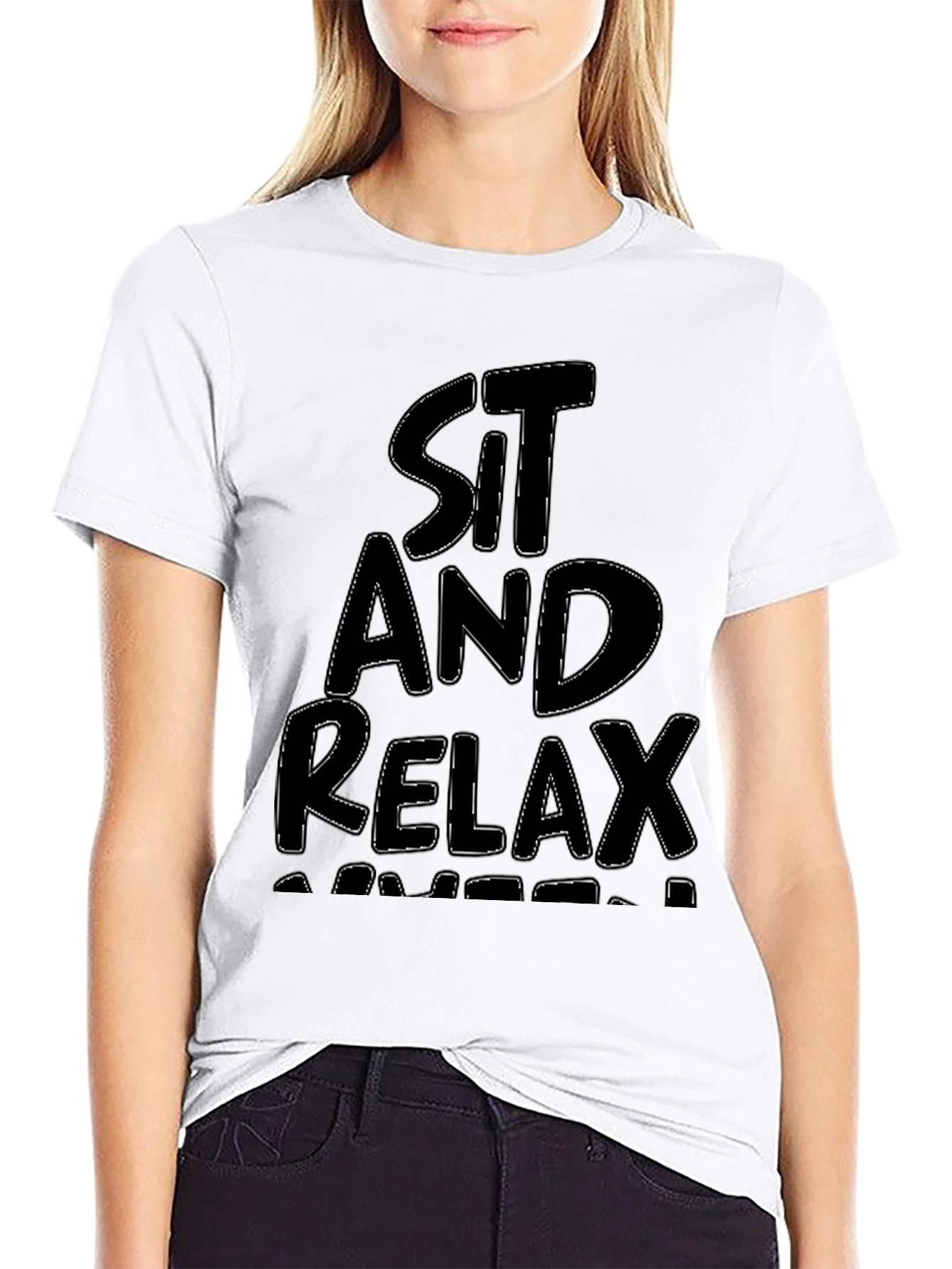 Black Sit and Relax Graphic Tee - Comfort First view 9